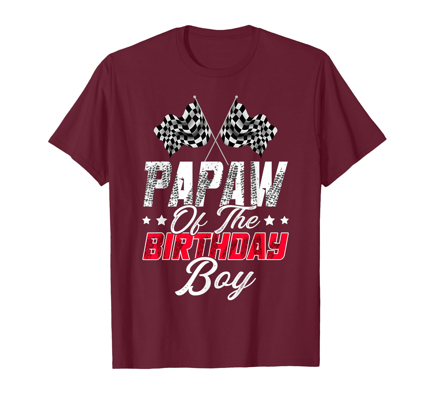 Race Car Papaw Of The Birthday Boy Racing Family Pit Crew T-Shirt