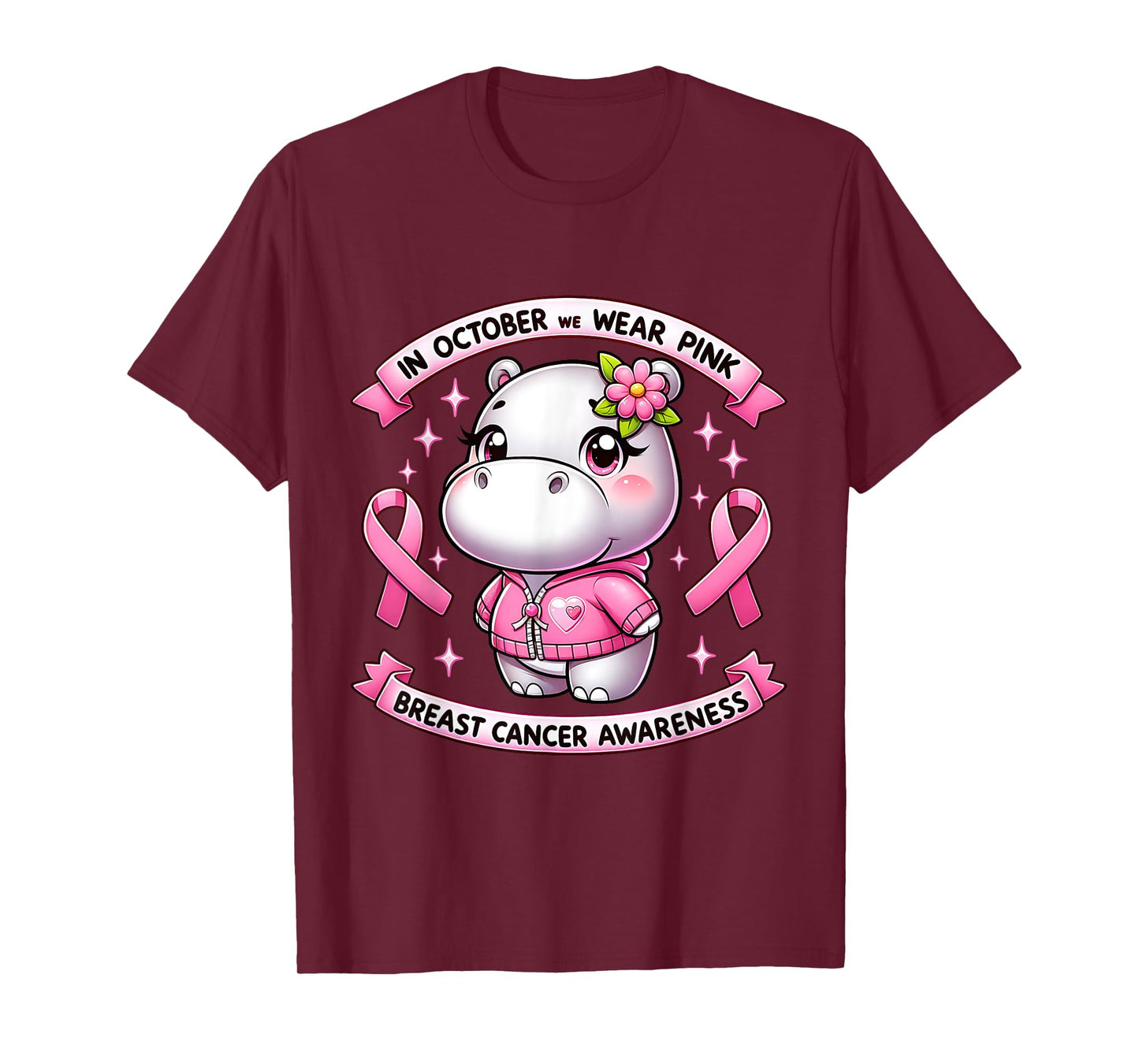 In October We Wear Pink Breast Cancer Awareness Month 2024 T-Shirt
