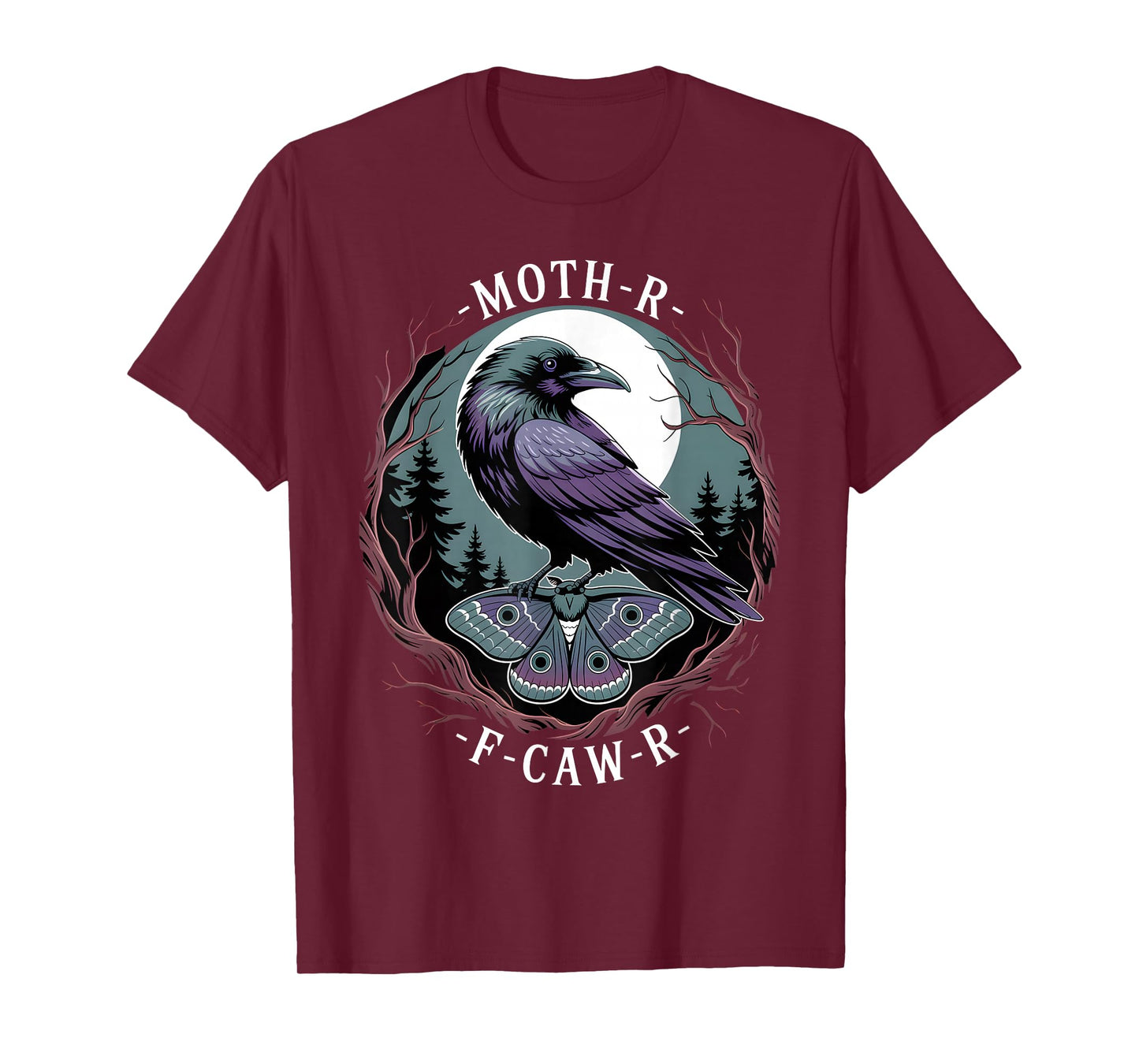 Funny Crow F-Caw-F Raven Bird Gothic Halloween Party Joke T-Shirt