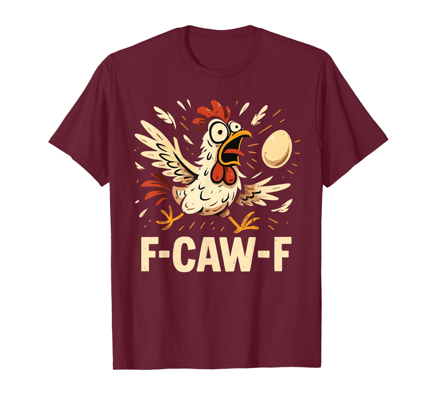 F-Caw-F Funny Halloween Chicken Gothic Design T-Shirt