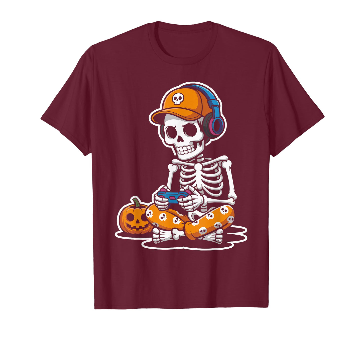 Gaming Skeleton Halloween Video Game Costume for Gamers T-Shirt