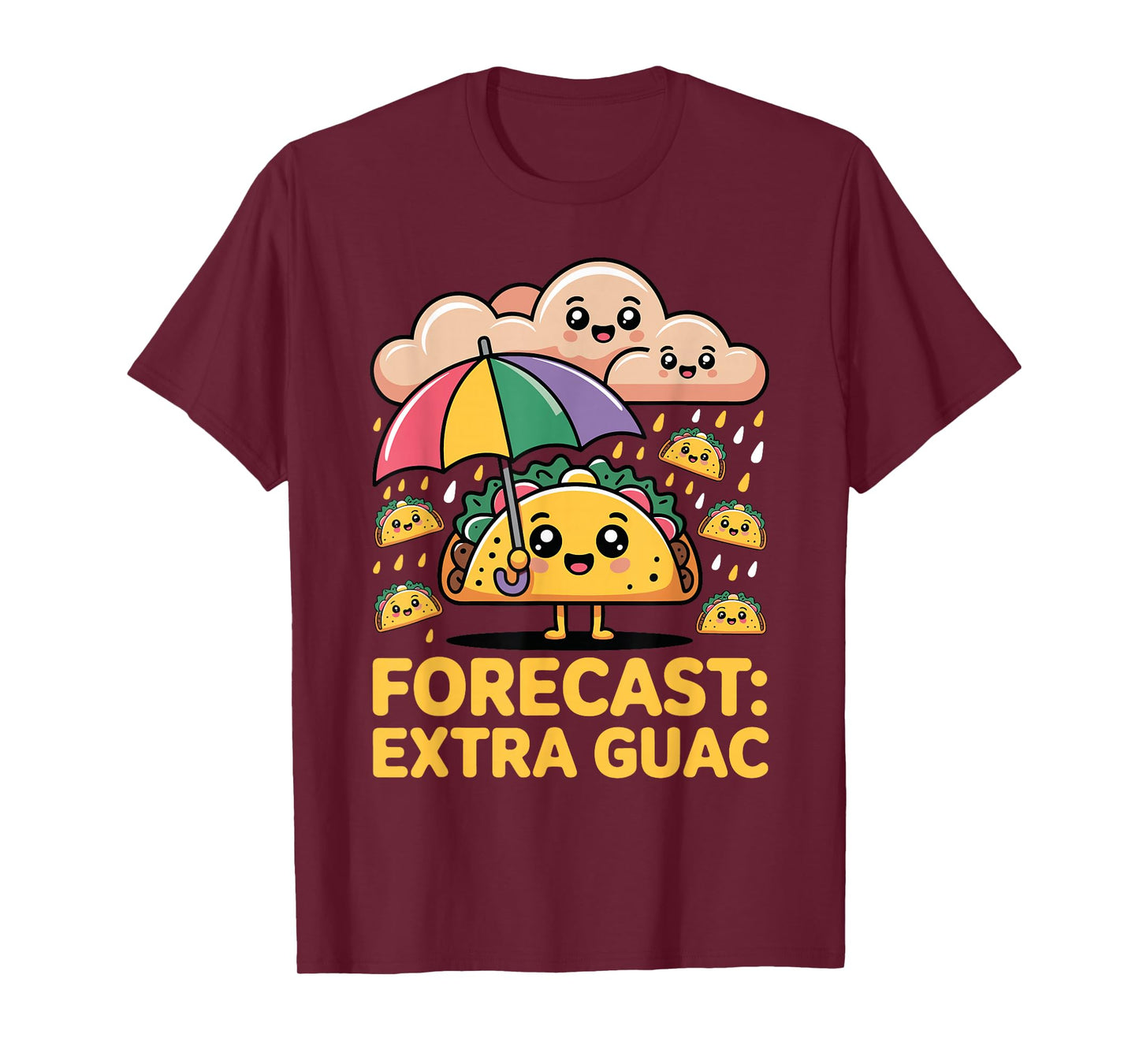 Forecast Extra Guac Adorable Taco Art T-Shirt