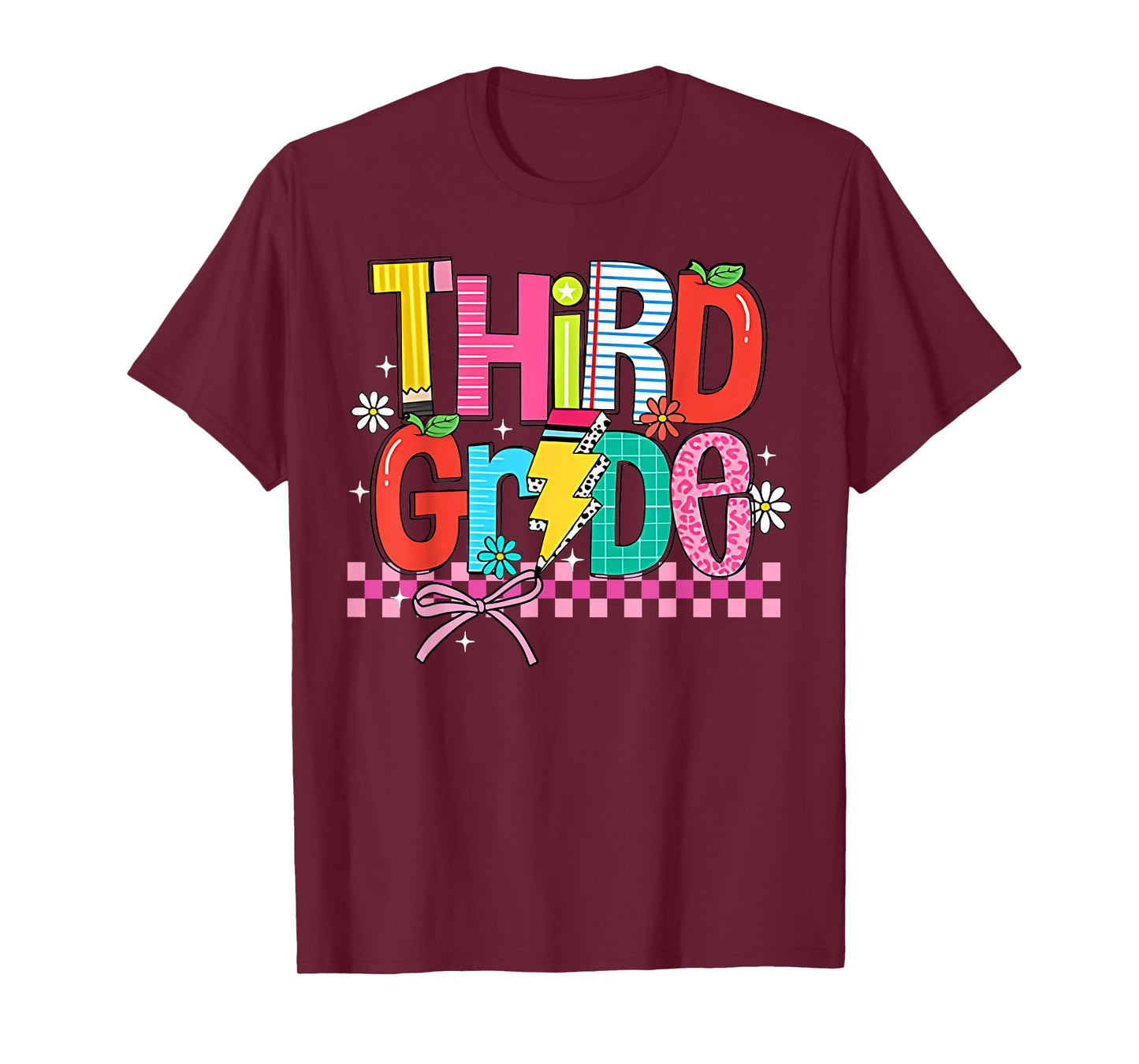 Third Grade Back to School 3rd Grade Coquette Teachers Girls T-Shirt