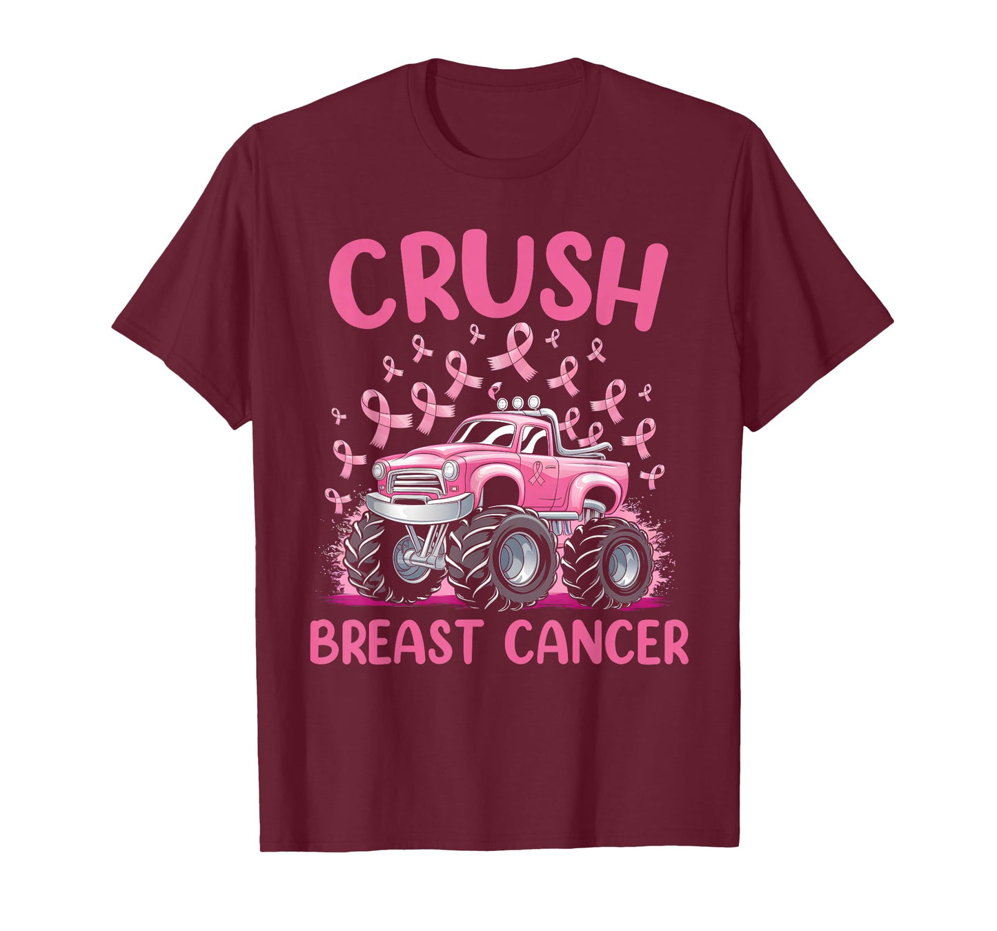 Crush Breast Cancer Awareness Truck pink for kids T-Shirt