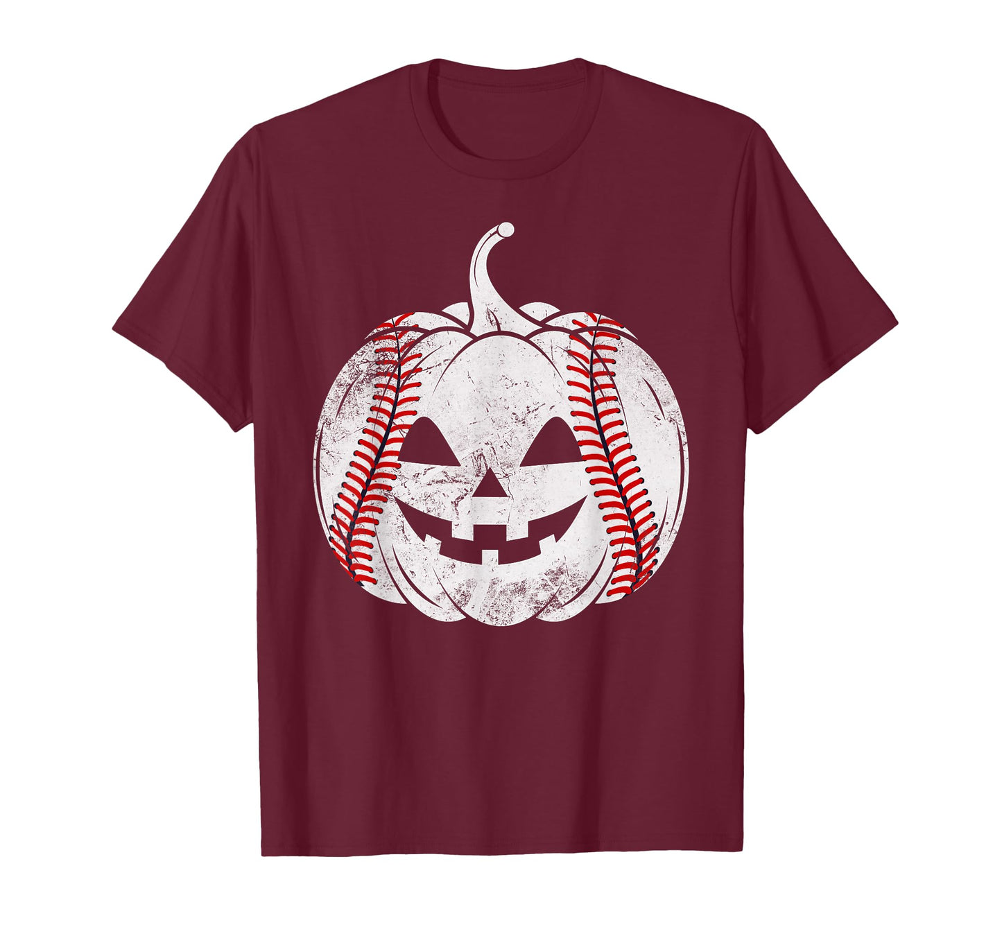 Baseball Player Funny Spooky Pumpkin Baseball Halloween T-Shirt