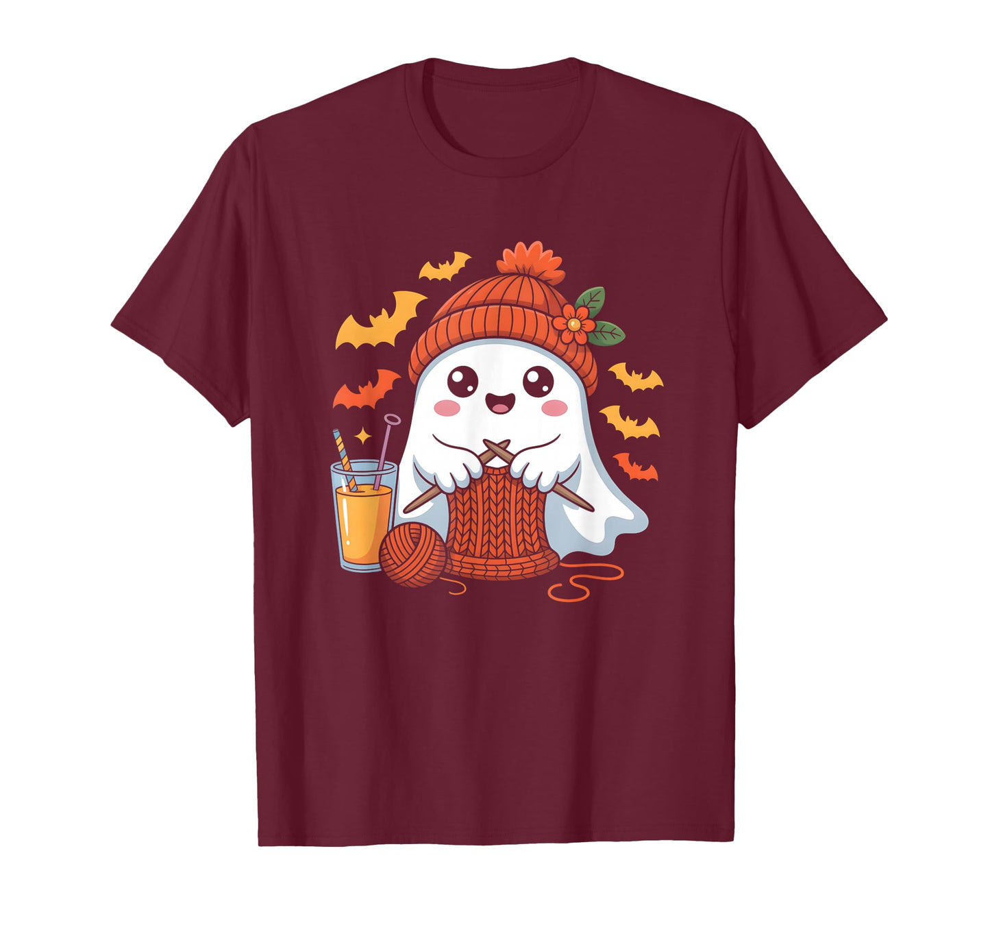 Halloween Crochet Coffee Witchy Brew Yarn Vibes T-Shirt