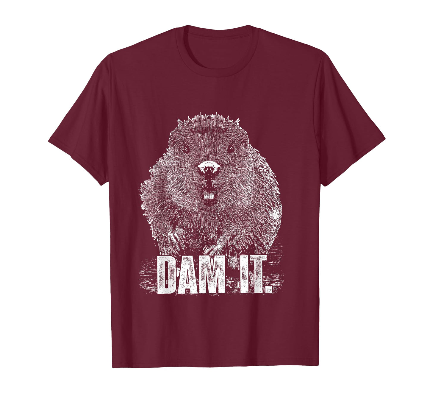 Funny Beaver Pun Dam It Language Joke Beavers Rodents Lover T-Shirt