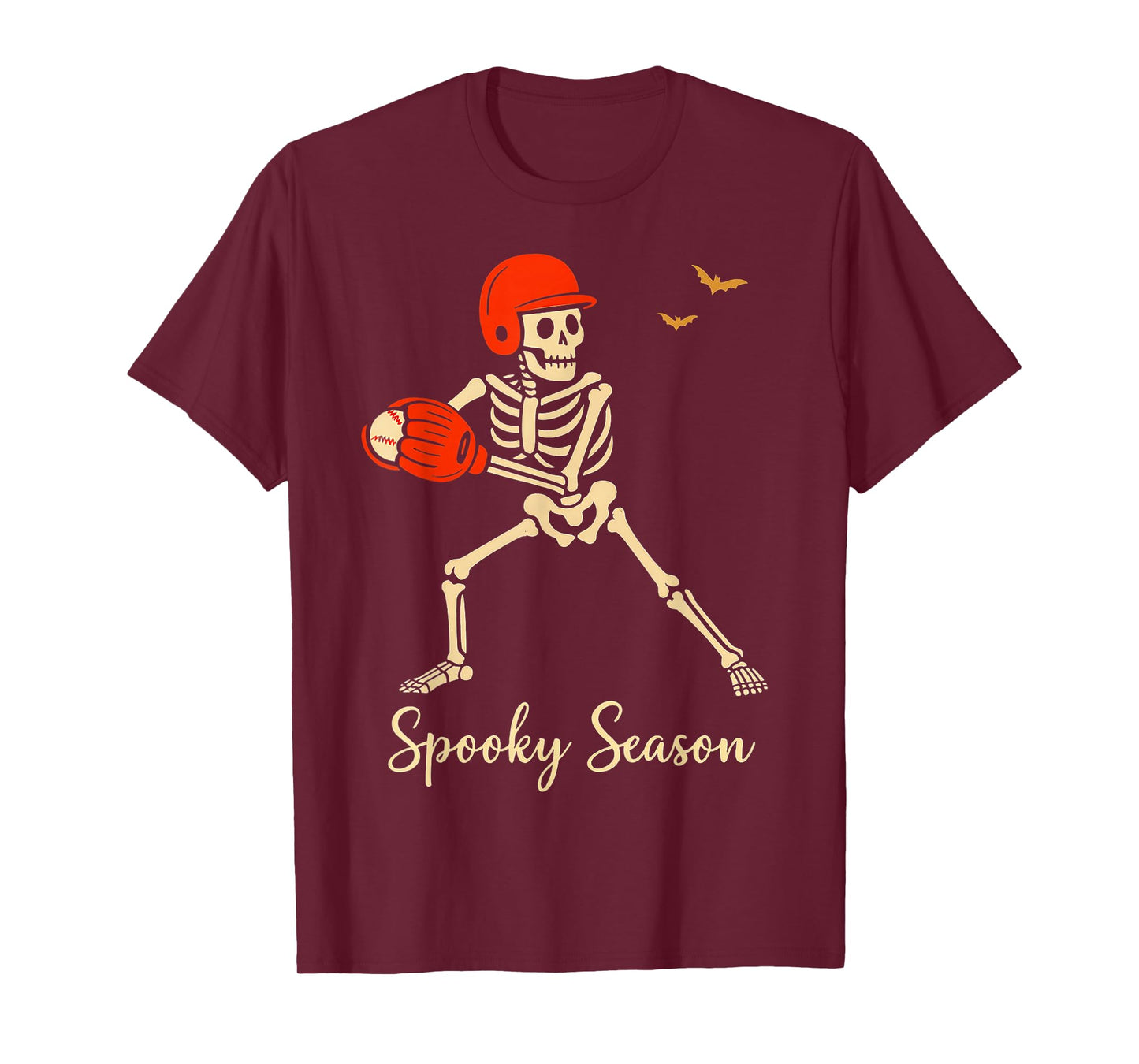 Skeleton Batter with Witch Broom Costume Vibes Basebal T-Shirt