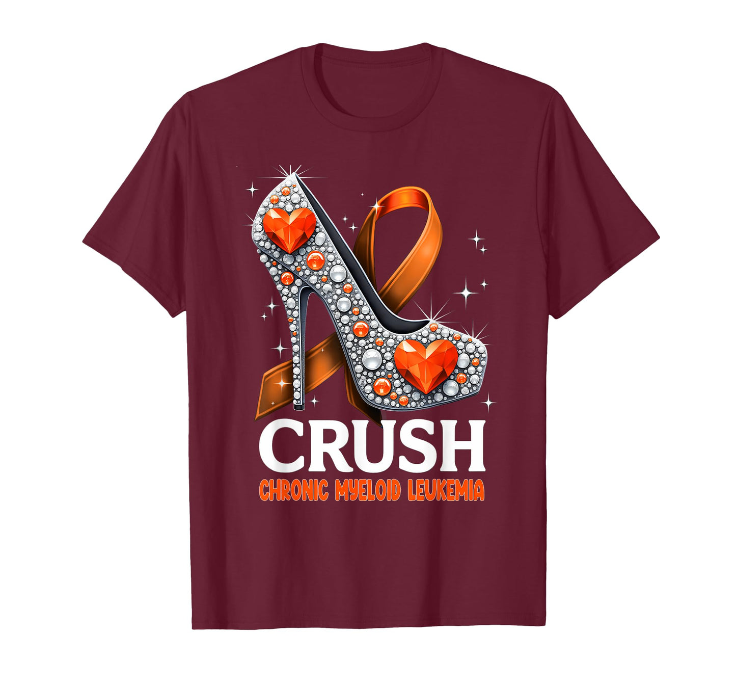 Girl Women Crush Chronic Myeloid Leukemia Awareness T-Shirt