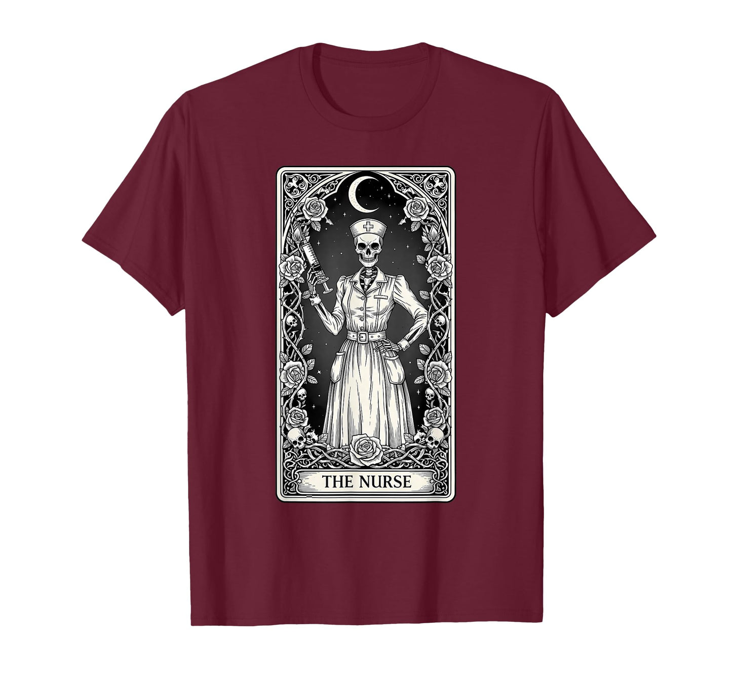 The Nurse Skeleton Tarot Card T-Shirt