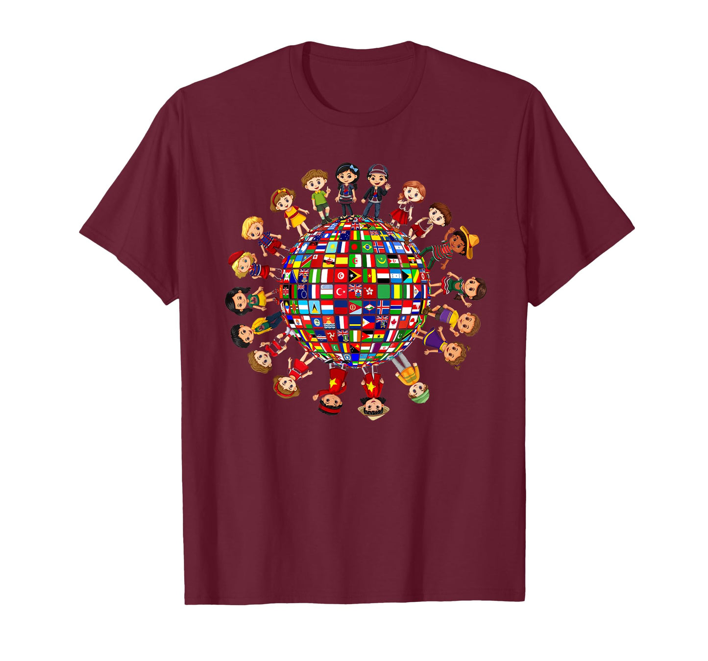 Flags of the World Cultural diversity Kids around the Globe T-Shirt