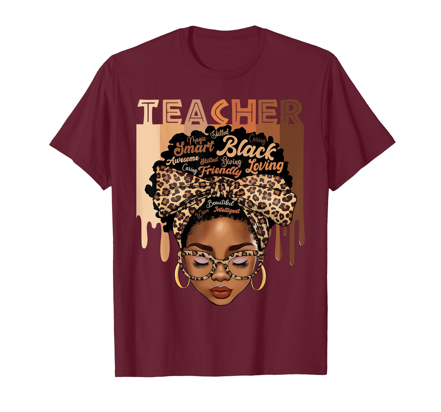 Black Teacher Magic Black History Month Afro Hair Melanin T-Shirt