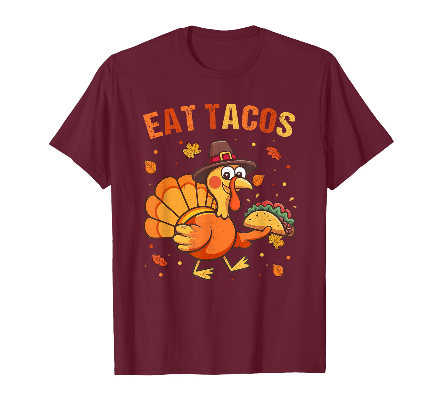 Thanksgiving Funny Mexican Turkey Eats Tacos Christmas T-Shirt