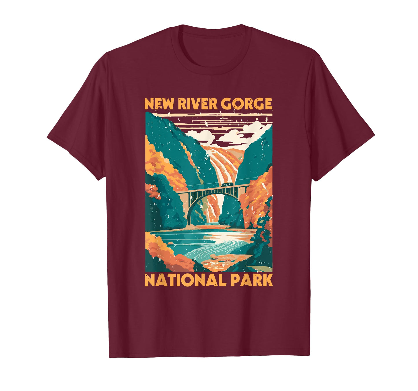 Vintage New River Gorge National Park West Virginia Travel T-Shirt