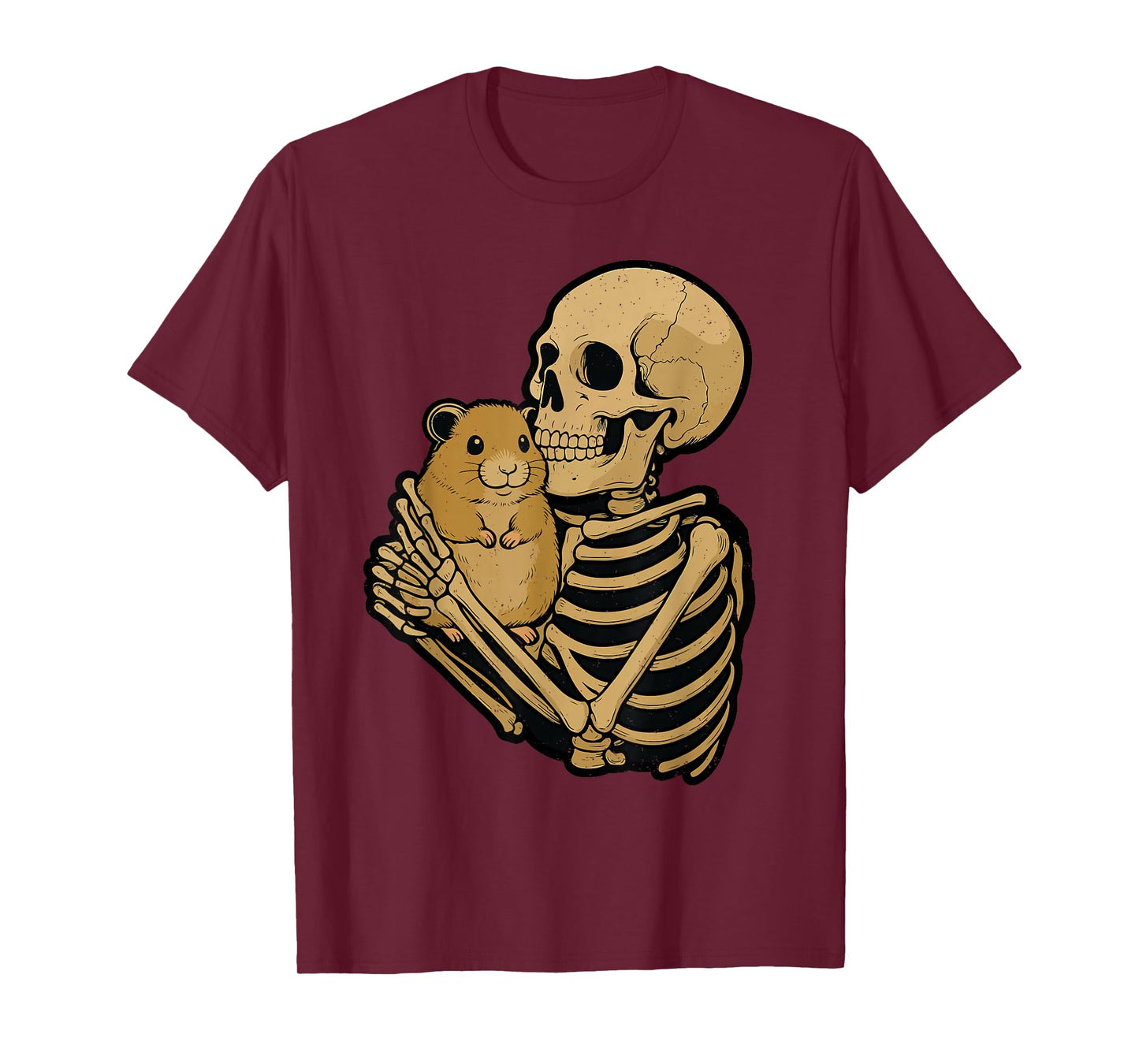 Skeleton Hamster Halloween Rodent Animal Wildlife Spooky T-Shirt