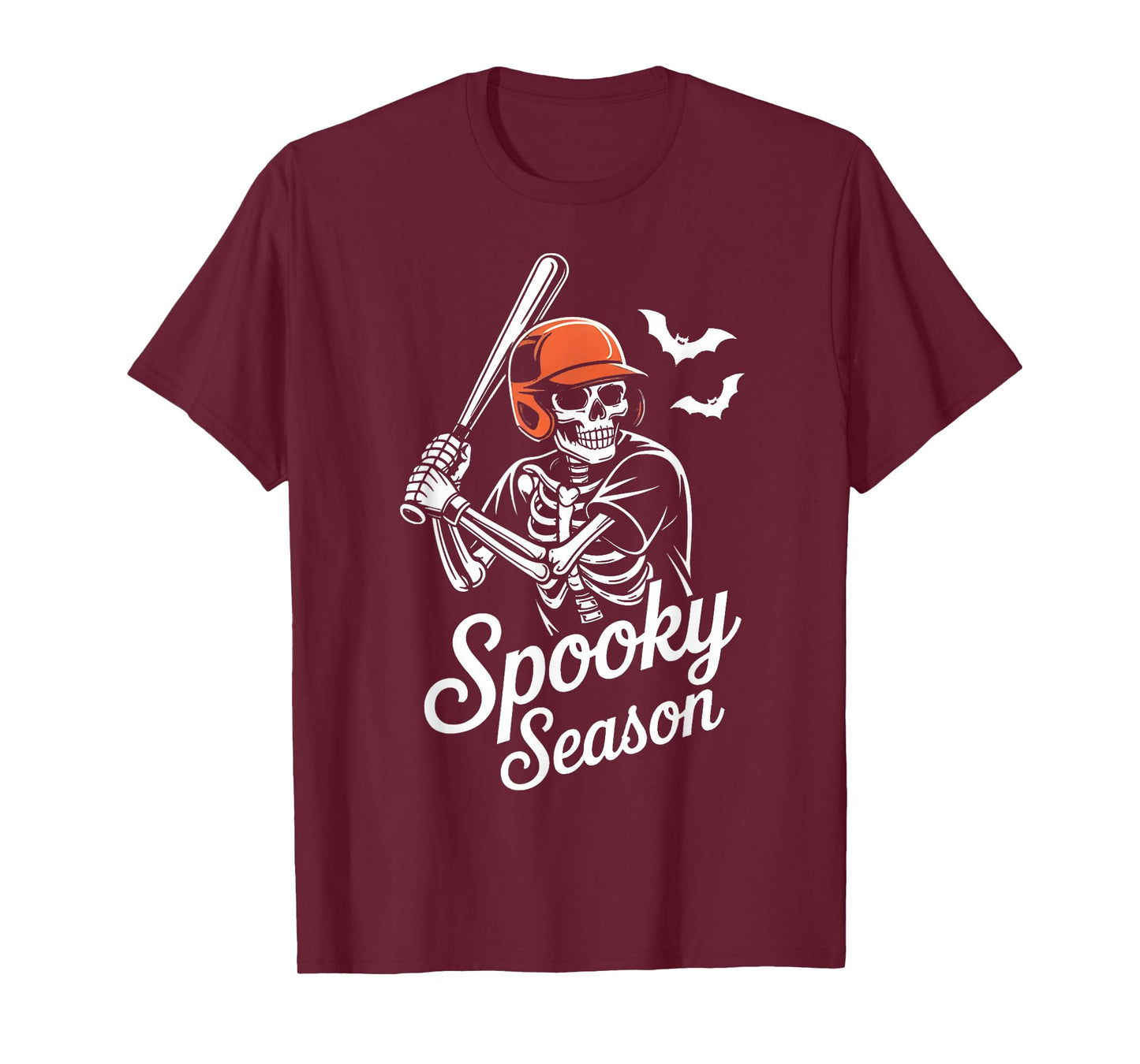 Spooky Season Baseball Skeleton Halloween Costume Funny T-Shirt