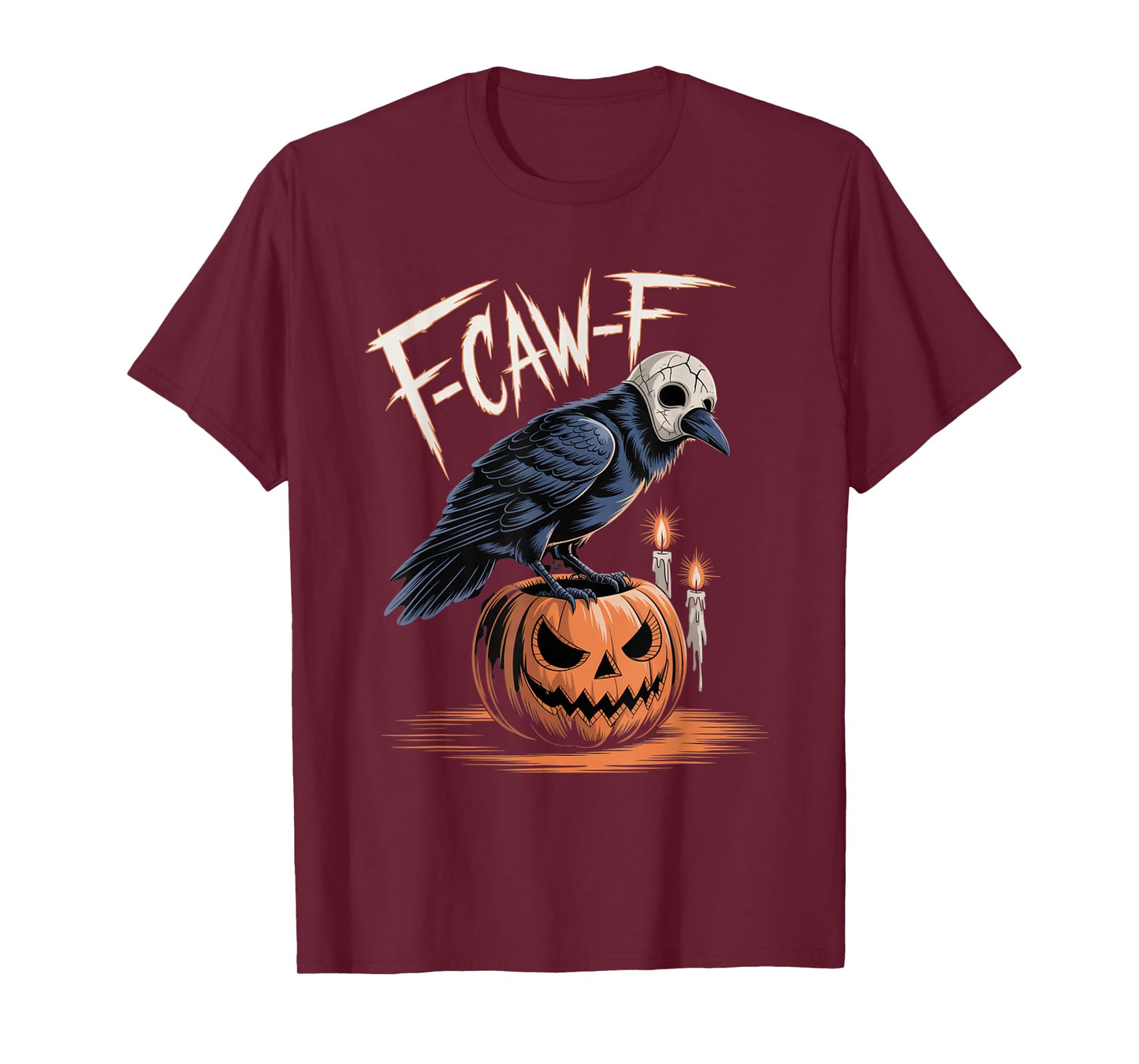 F-Caw-F Crow Funny Gothic Moon Black Bird Halloween T-Shirt