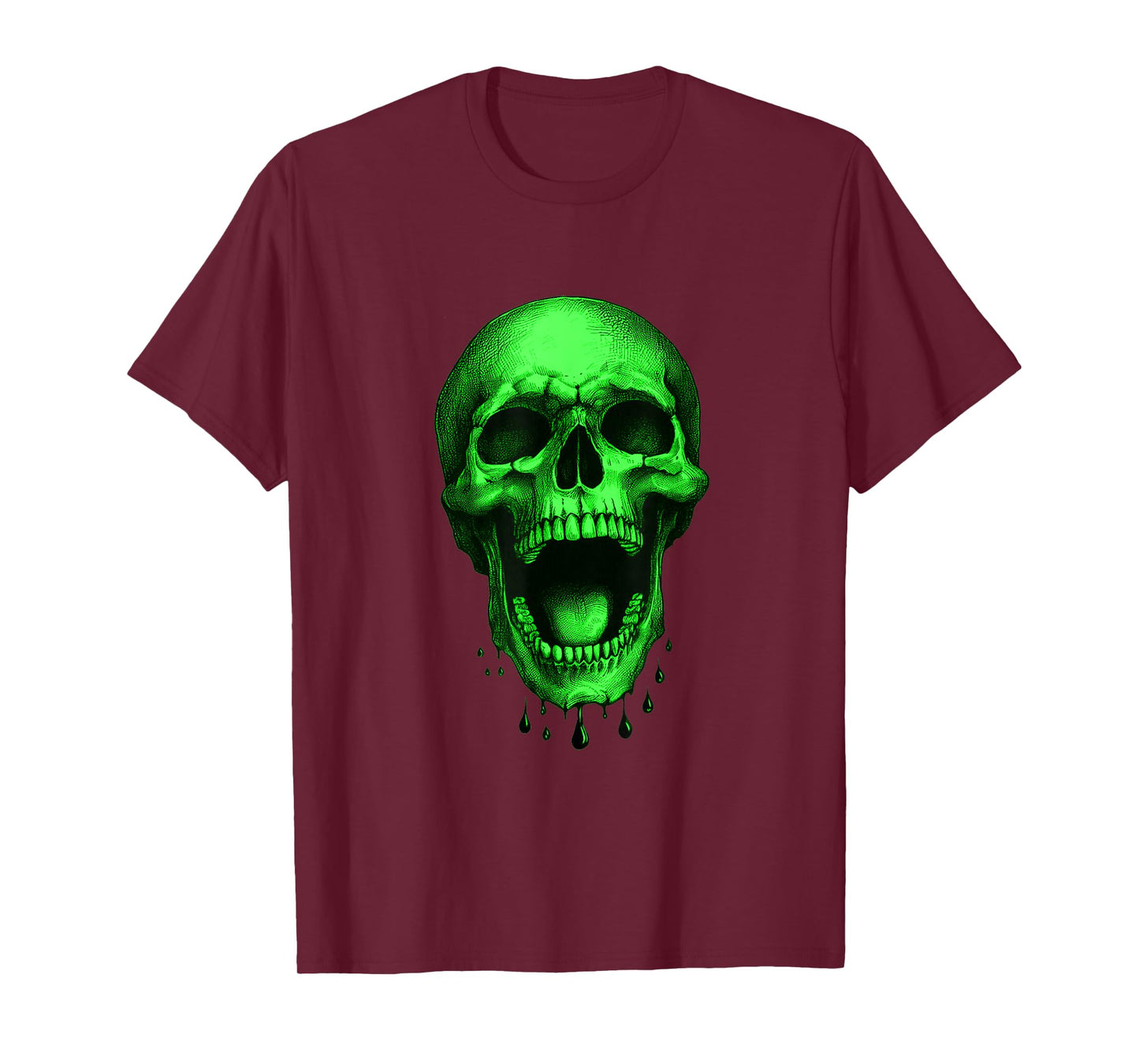 Neon Green Halloween Skull – Freaky! T-Shirt