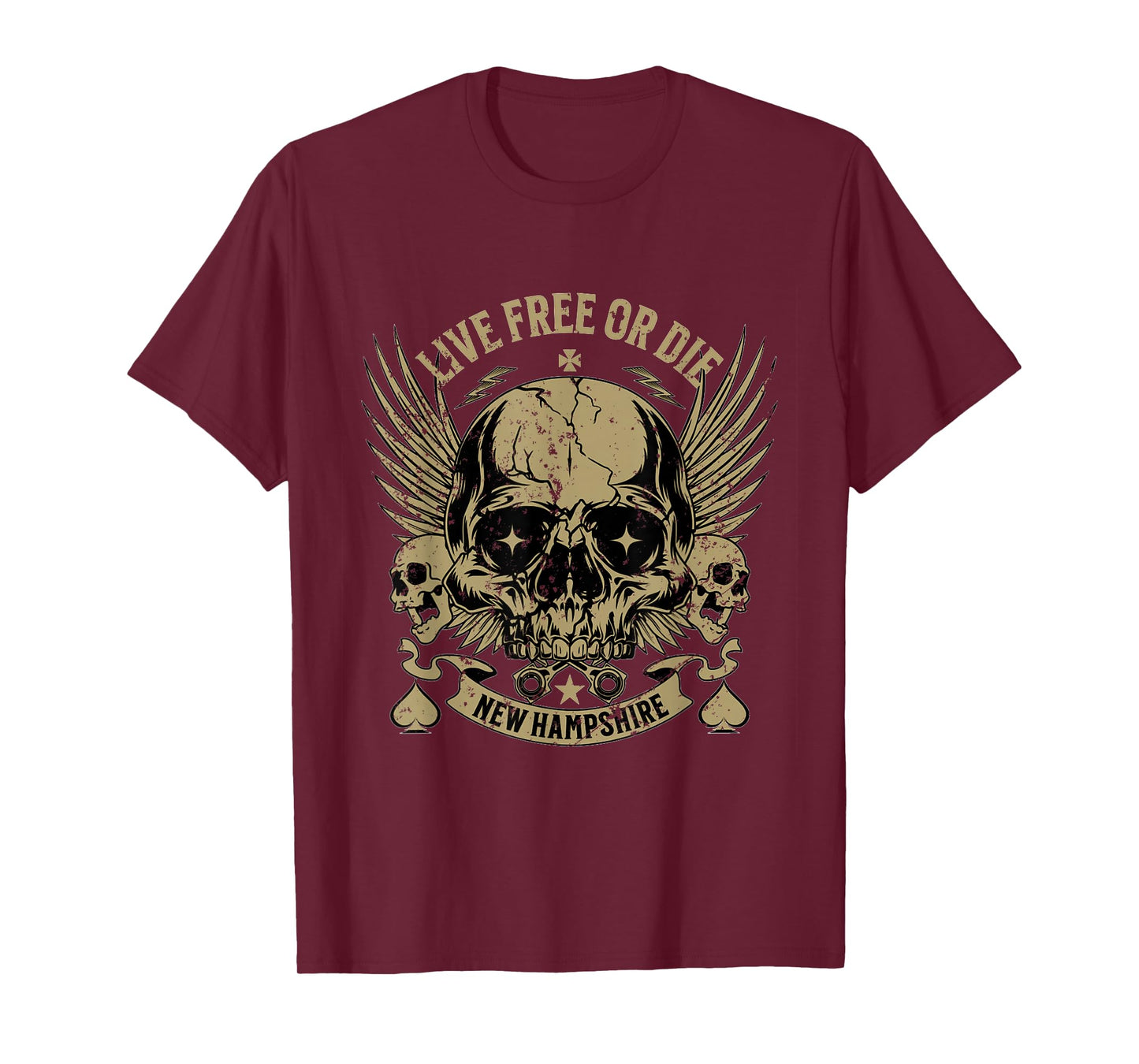 Live Free or Die Retro New Hampshire Nature Graphic T-Shirt