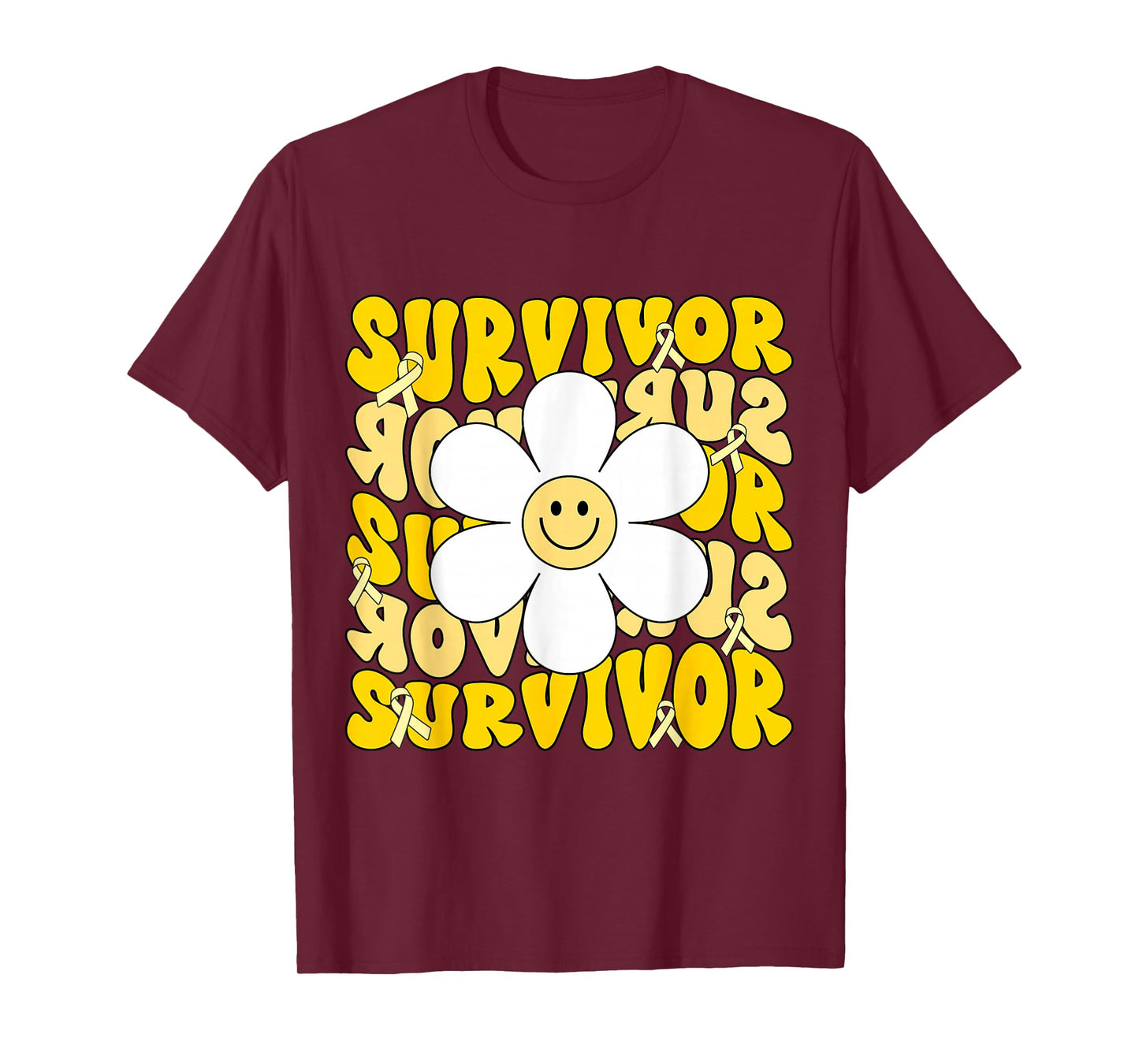 Childhood Cancer Survivor Kids Gold Ribbon Childhood Cancer T-Shirt