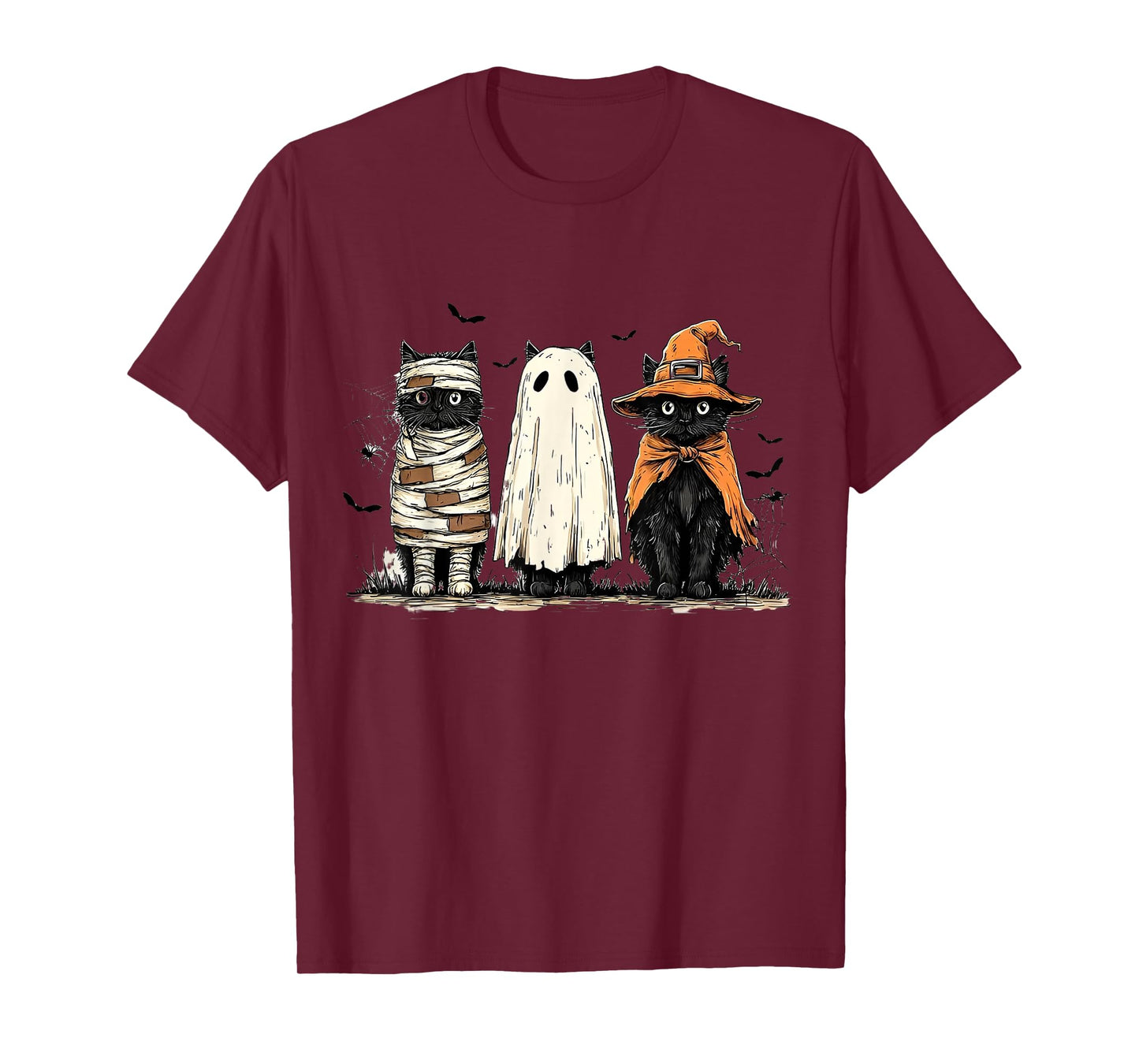 Cat Pumpkin, Ghots Cat, Halloween Cat Mama Shirt, Autumn Cat T-Shirt