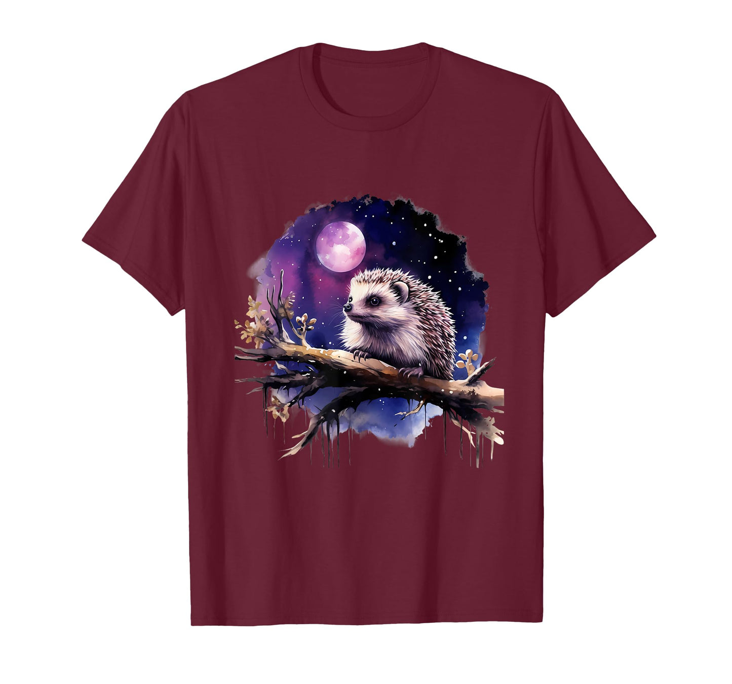 Hedgehog Nature Artwork Wildlife Forest Motif Animal Lovers T-Shirt