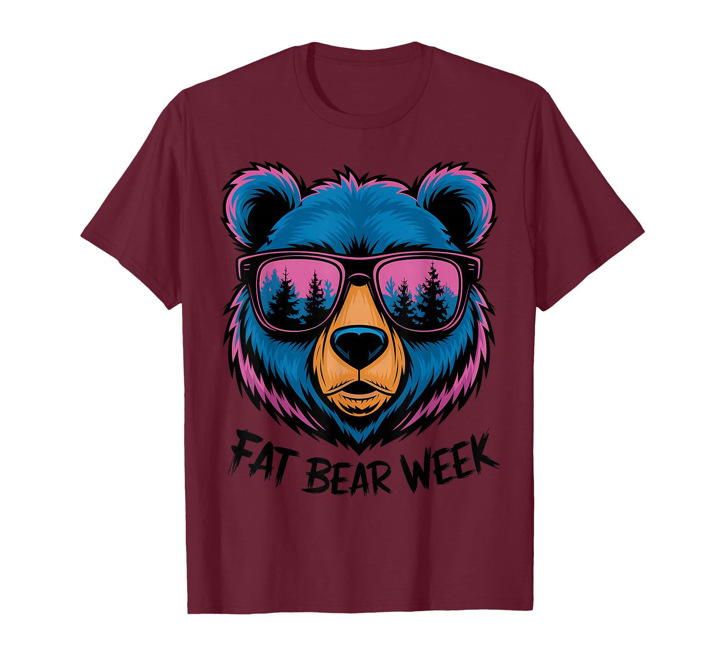 Fat Bear Week Retro Bear Sunglasses Nature Lovers T-Shirt