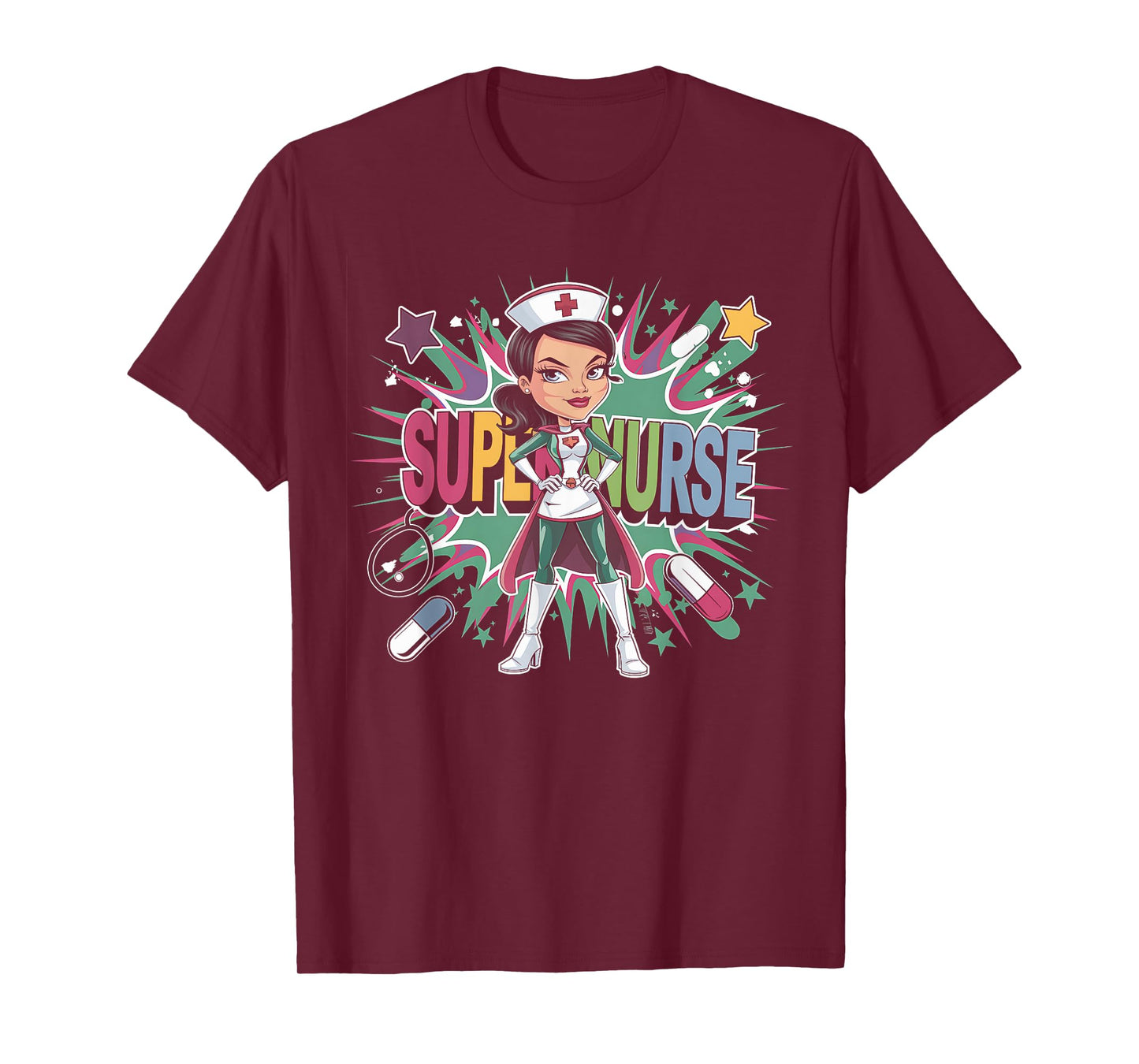 Nurse Superhero Nursing RN LPN Medical Humor Appreciation T-Shirt