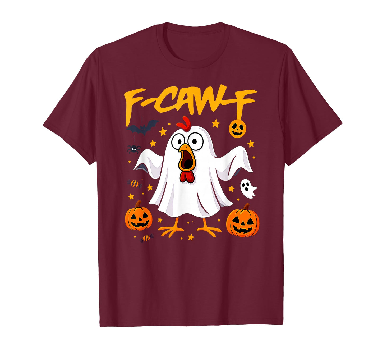 F-CAW-F Halloween Chicken Ghost T-Shirt