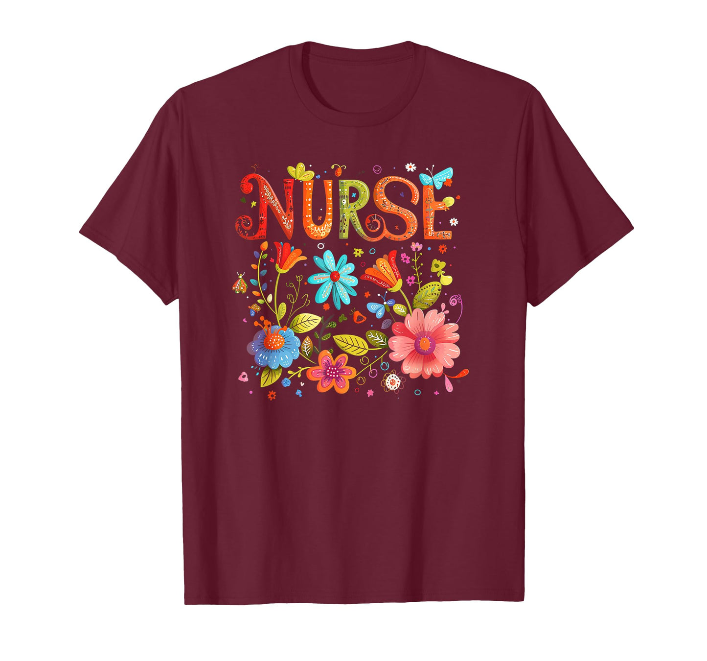Nurse Easter Health Worker Spring Flowers RN T-Shirt