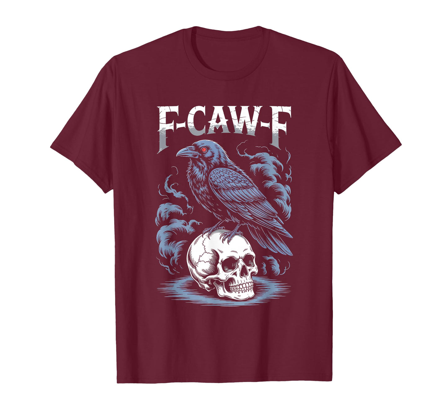 Funny F-Caw-F Crow Gothic Moon Humor Halloween T-Shirt
