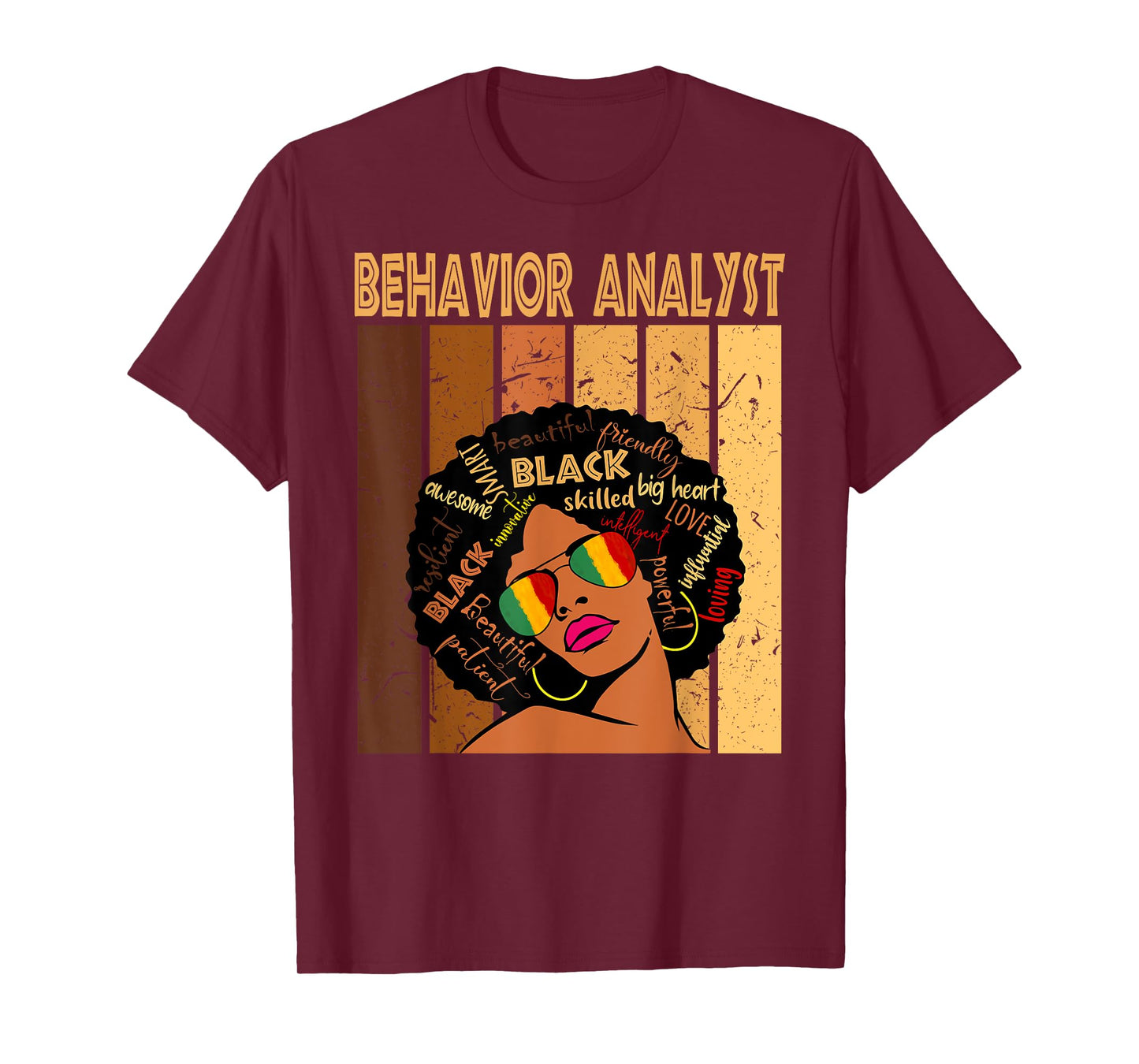 Behavior Analyst Afro African American Black History Month T-Shirt