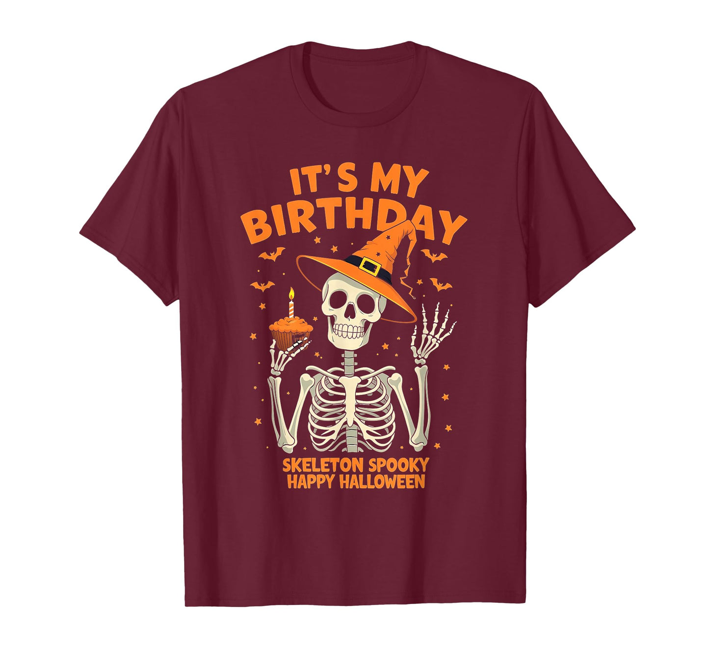 It's My Birthday Skeleton Spooky Halloween Costume Tee T-Shirt