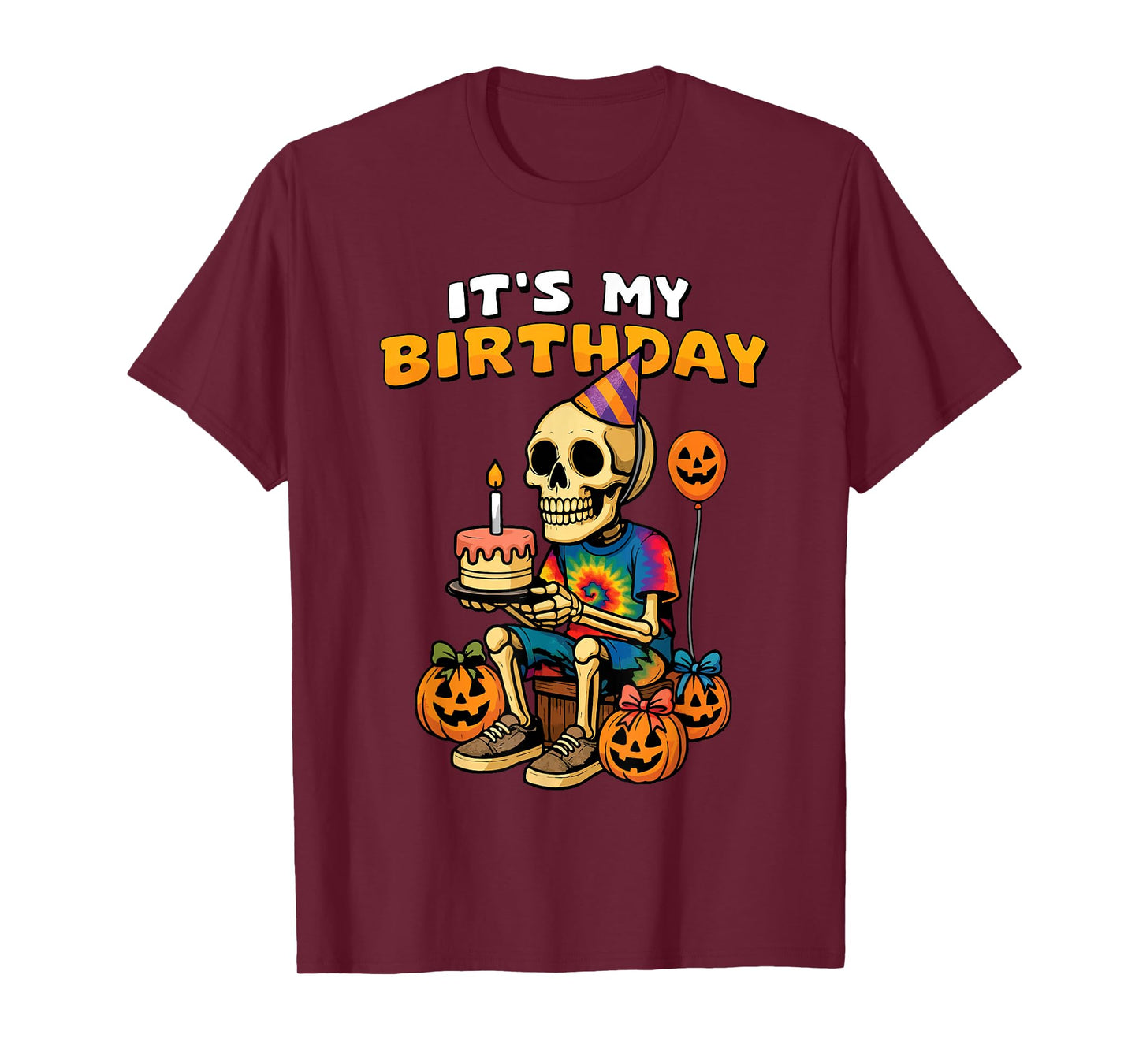 It's My Birthday Happy Halloween Birthday Skeleton Party T-Shirt