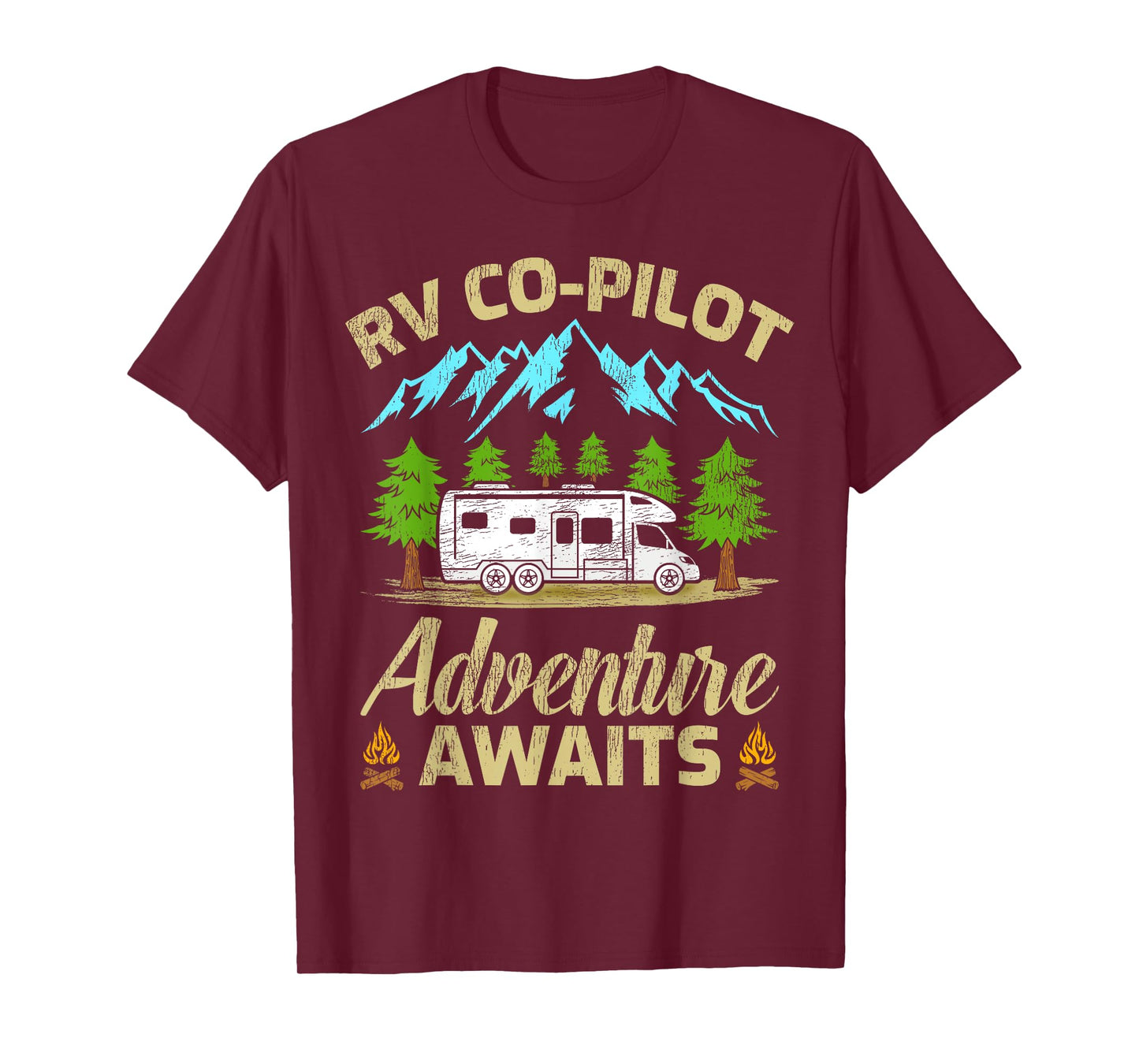 Funny RV Co-Pilot Adventure Awaits RV Camping T-Shirt