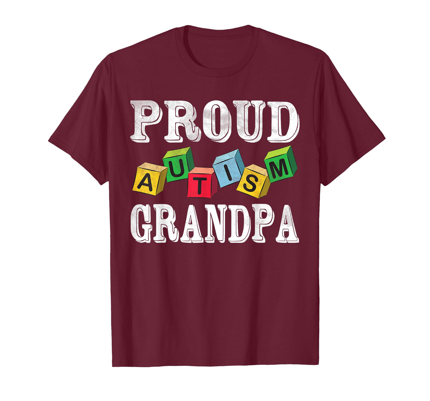 Proud Autism Grandpa For Autistic Grandkids Grandpa T-Shirt