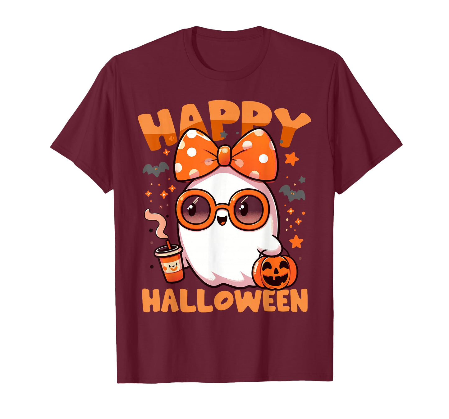 Funny Happy Halloween Boo Ghost Matching Family Couples 2025 T-Shirt