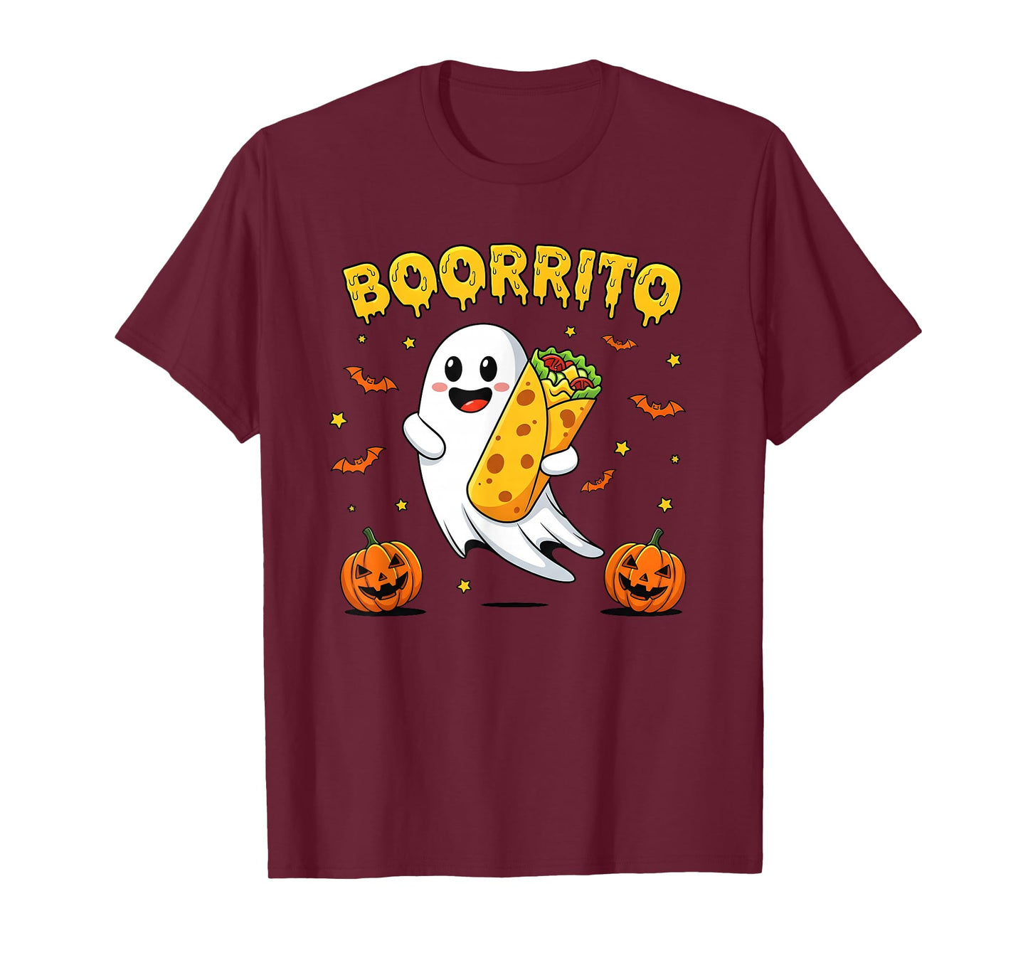 Spooky Ghost Burrito Costume Halloween T-Shirt