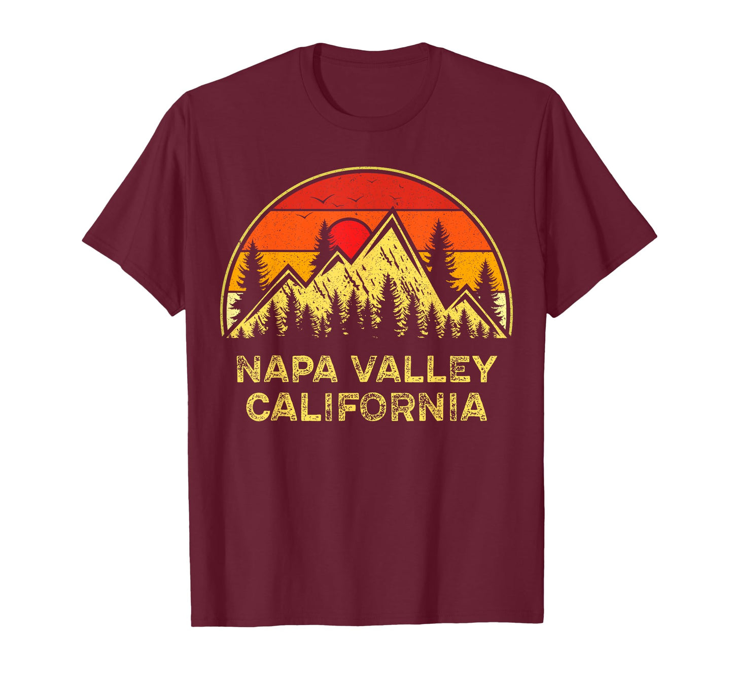 Vintage Napa Valley California CA Mountains Hiking Souvenir T-Shirt