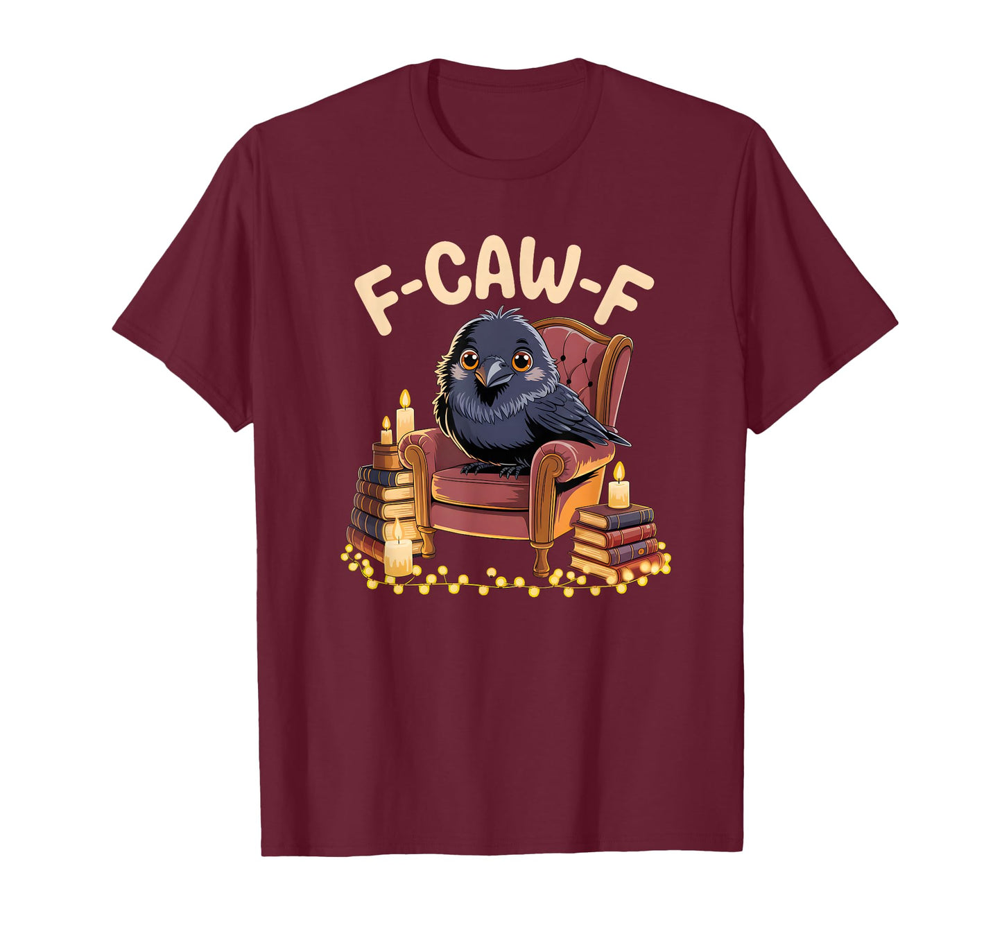 Funny F-Caw-F Cute Reading Crow T-Shirt