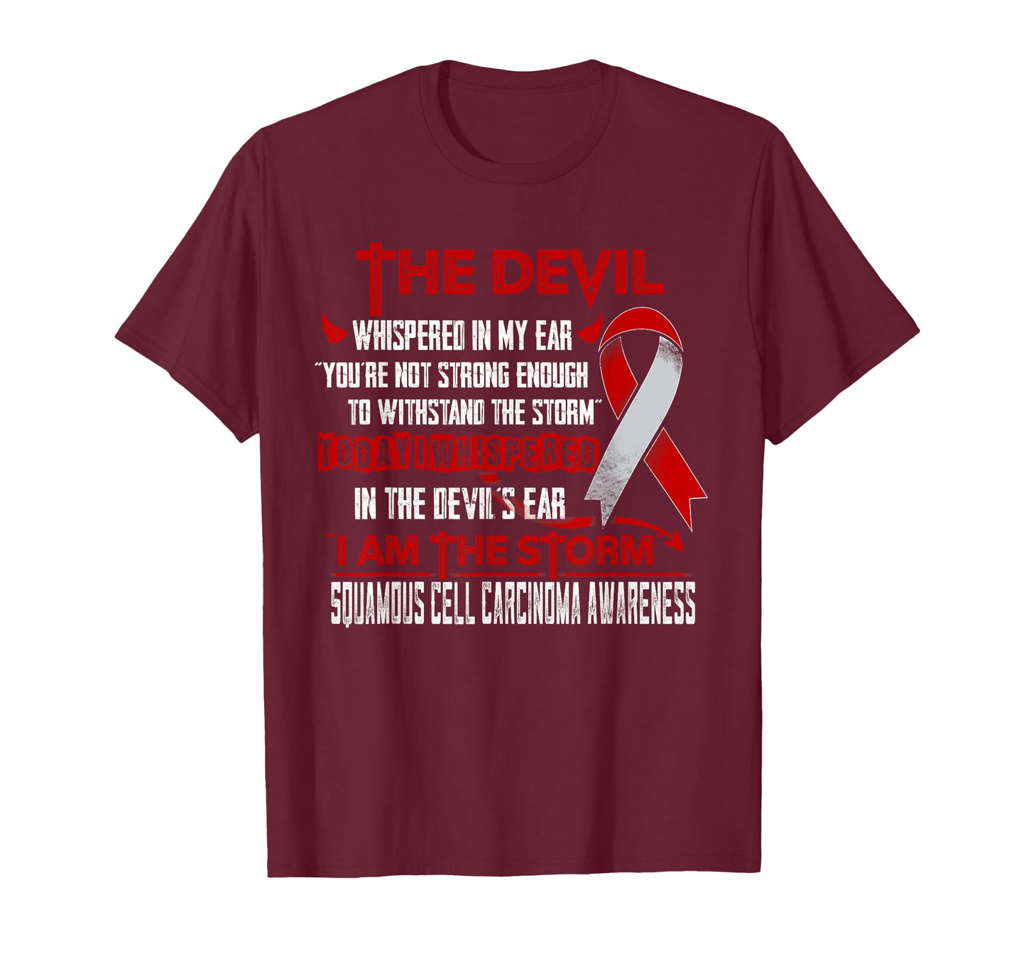 Squamous Cell Carcinoma Awareness I am the Storm Devil T-Shirt