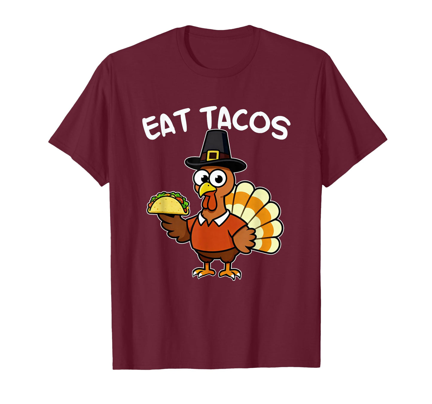 Eat Tacos Pilgrim Turkey Thanksgiving Dinner Mexican Autumn T-Shirt