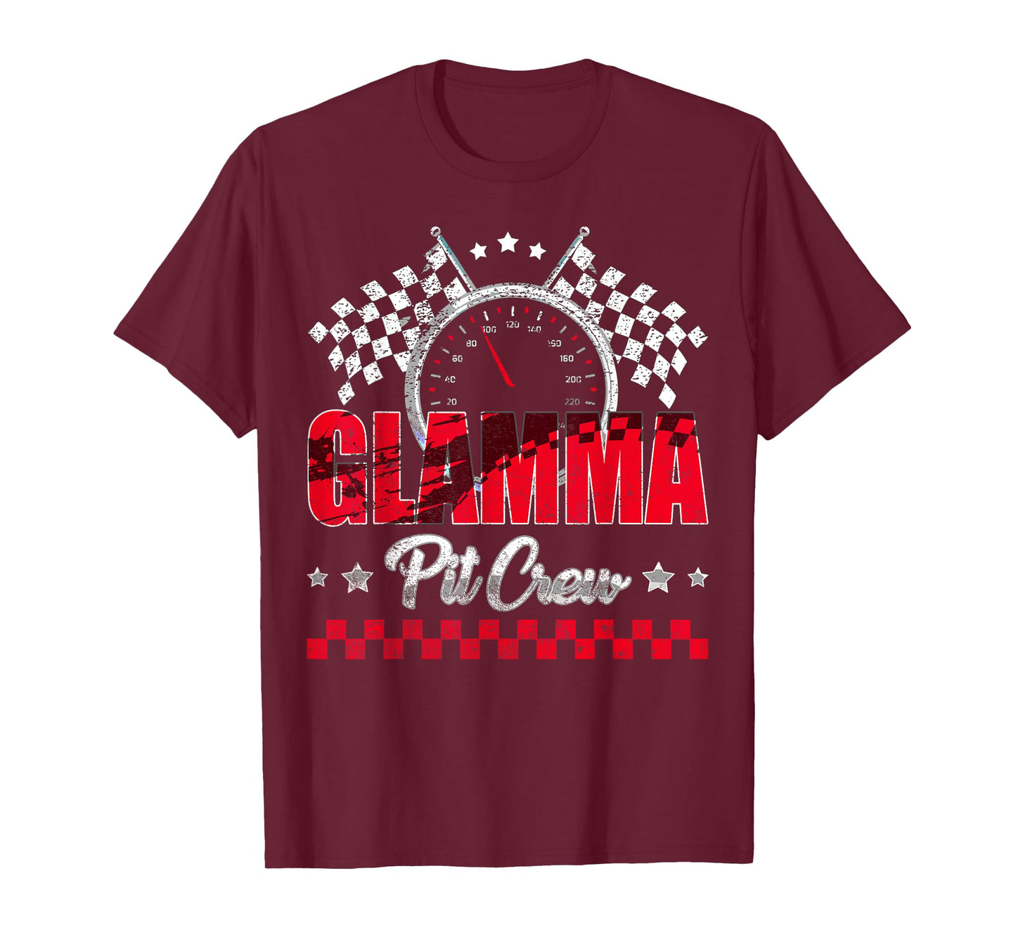 Race Car Birthday Party Racing Family Glamma Pit Crew T-Shirt