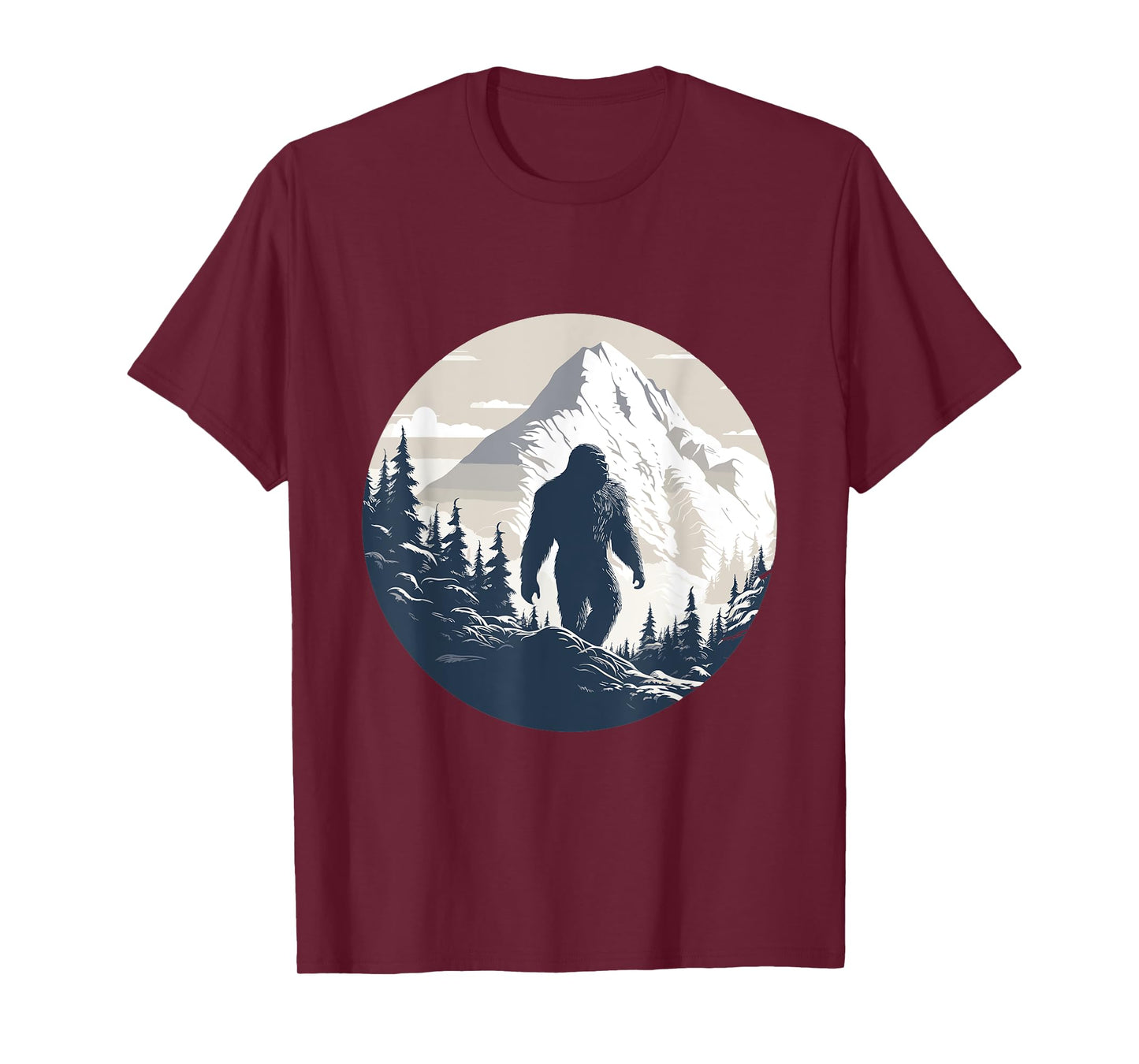 Bigfoot Sasquatch Designs Bigfoot T-Shirt, Unisex-Adults, Black, Small, Short Sleeve