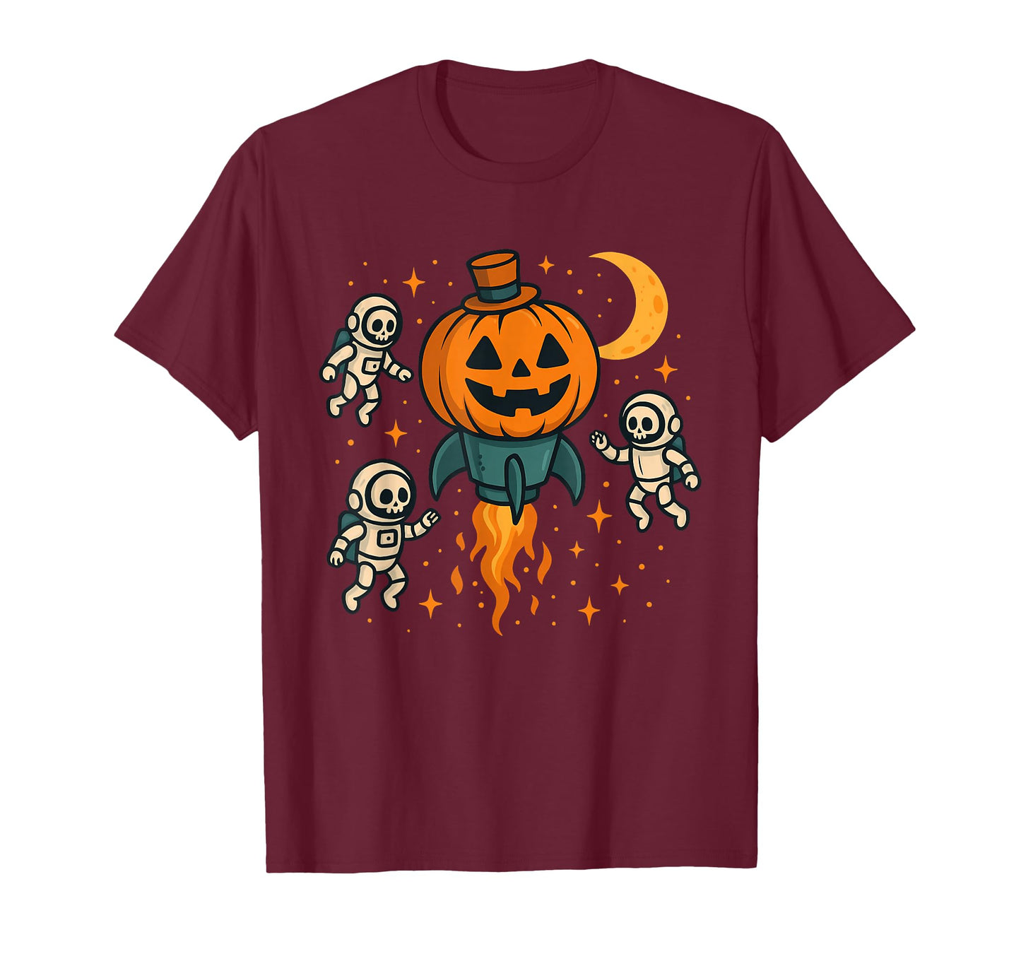 Pumpkin Rocket with Astronauts T-Shirt