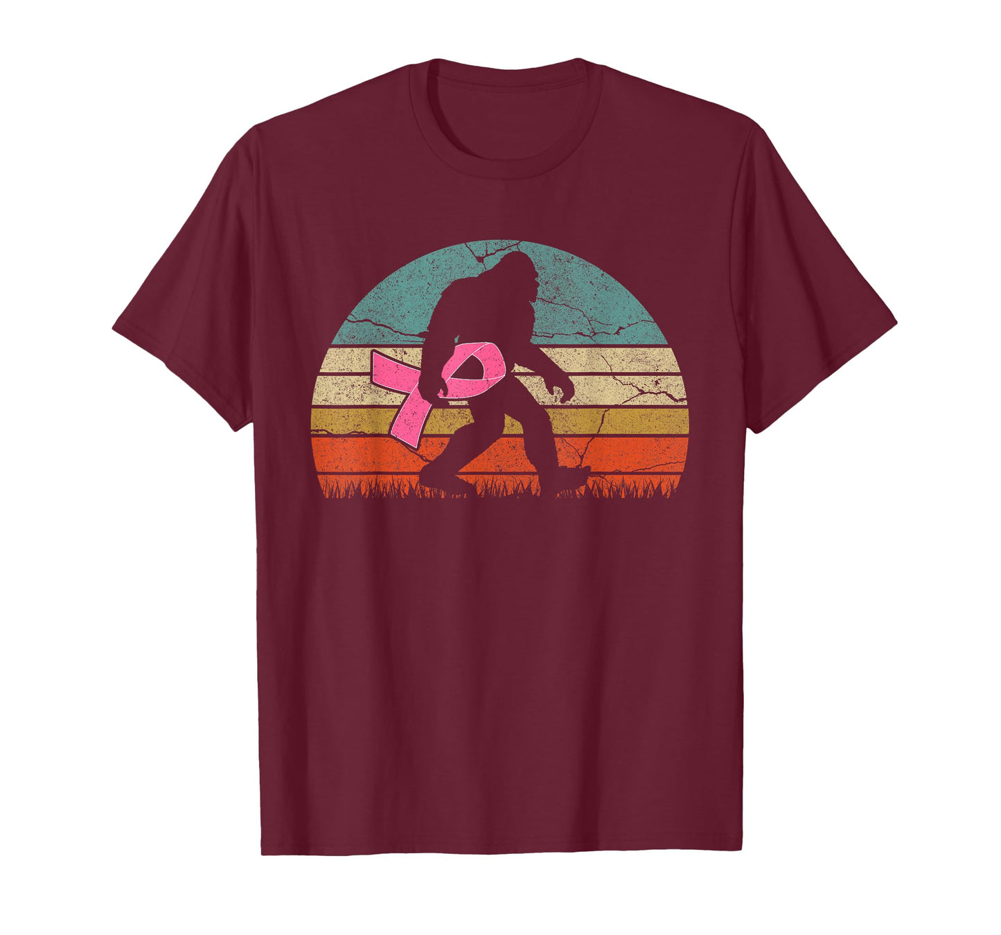 breast cancer survivor Vintage Bigfoot women womens T-Shirt
