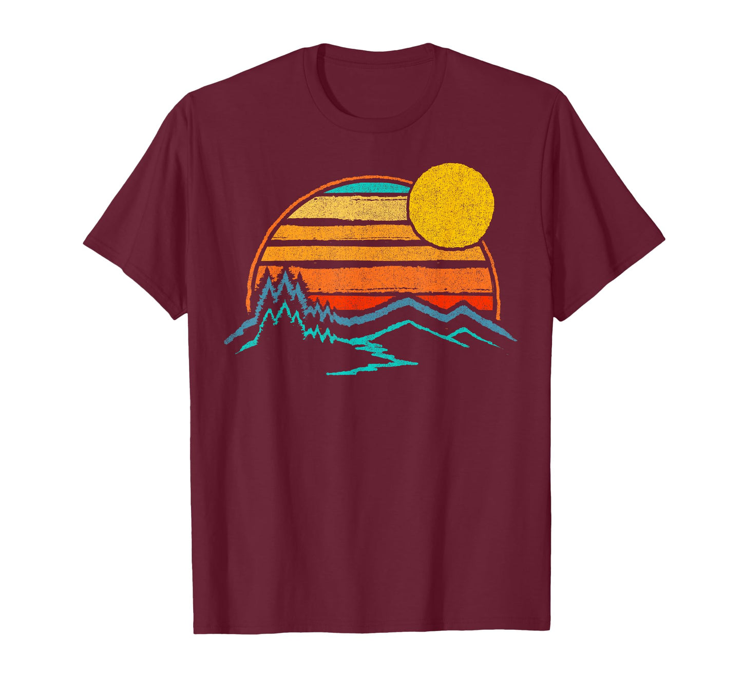 Outdoor Sunset Mountains Color Fade T-Shirt