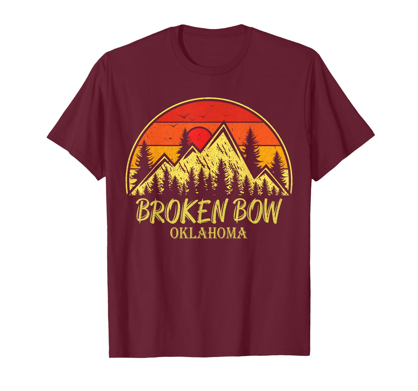 Vintage Broken Bow Oklahoma OK Mountains Hiking Souvenir T-Shirt