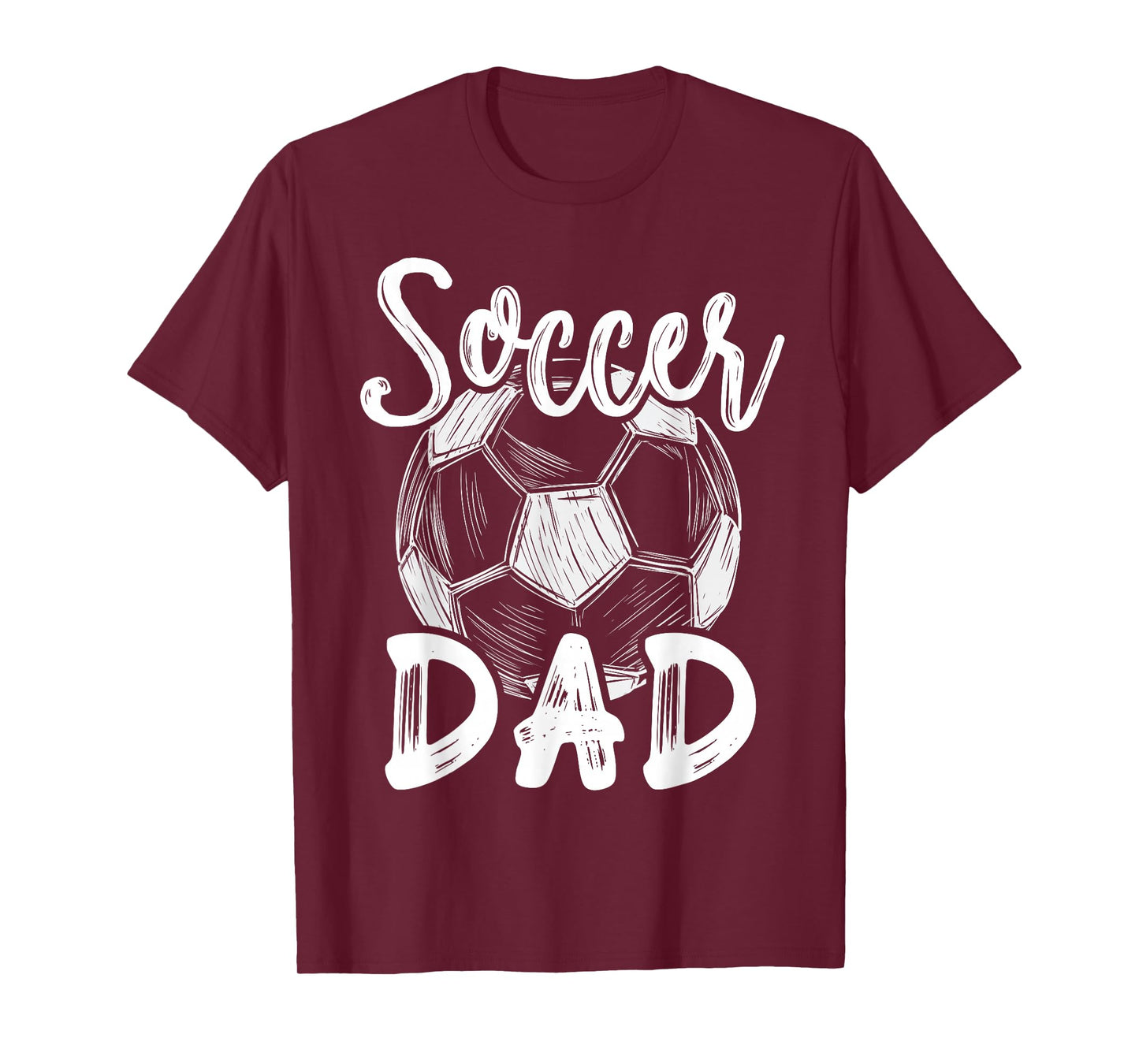Soccer Dad For Men Family Matching Team Player Soccer Ball T-Shirt