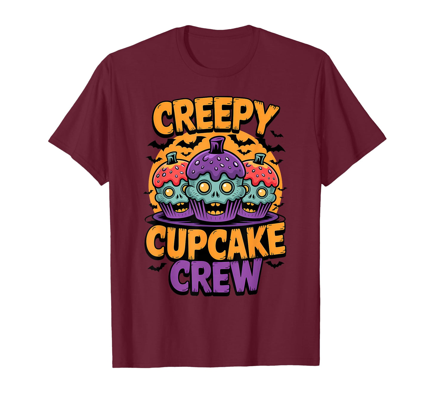 Creepy Cupcake Crew Funny Baking Cupcakes Zombies Halloween T-Shirt